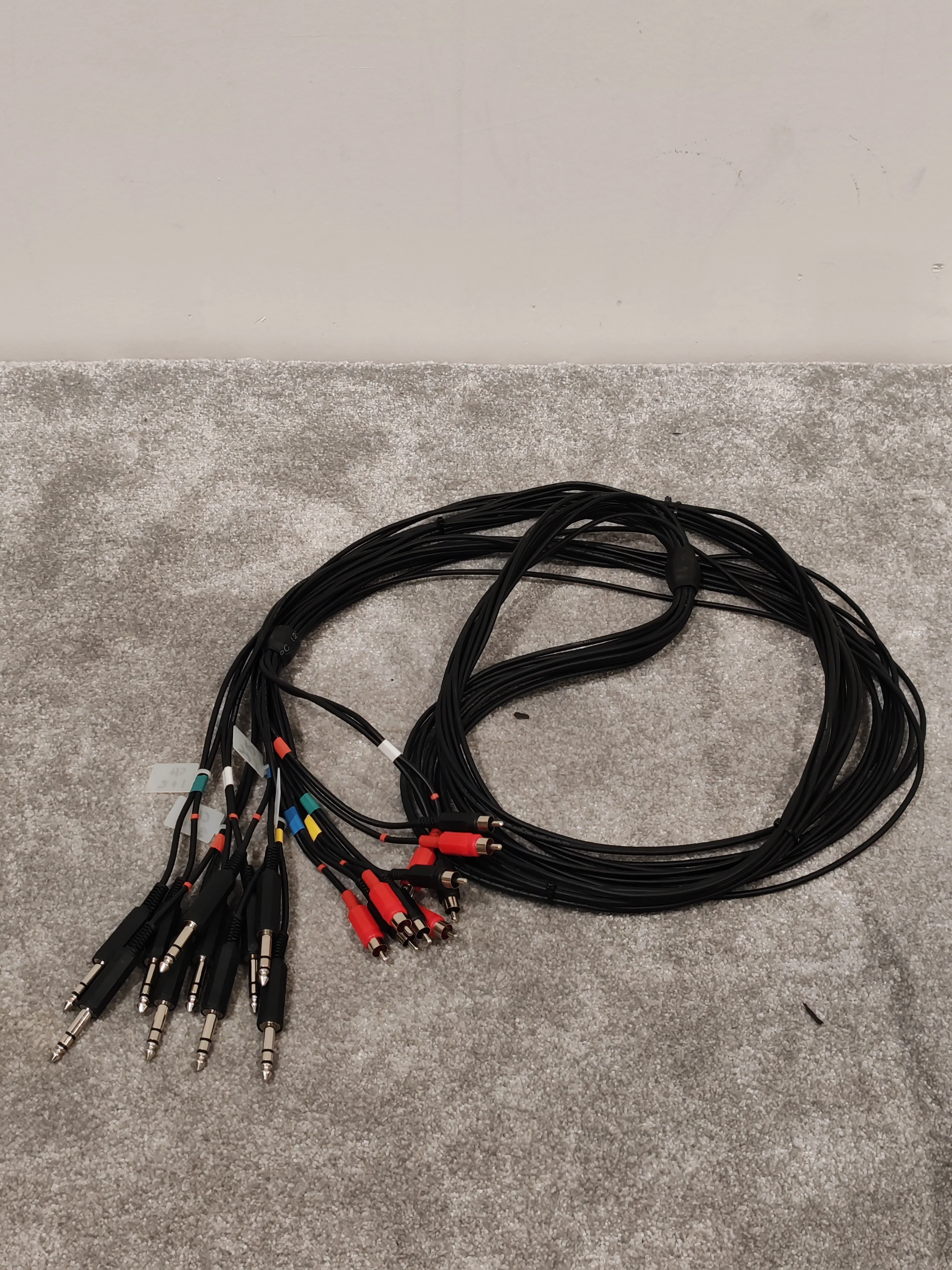 10 way RCA Phono to 1/4" TRS Stereo Van Damme Cable - 2.5M - Image 4