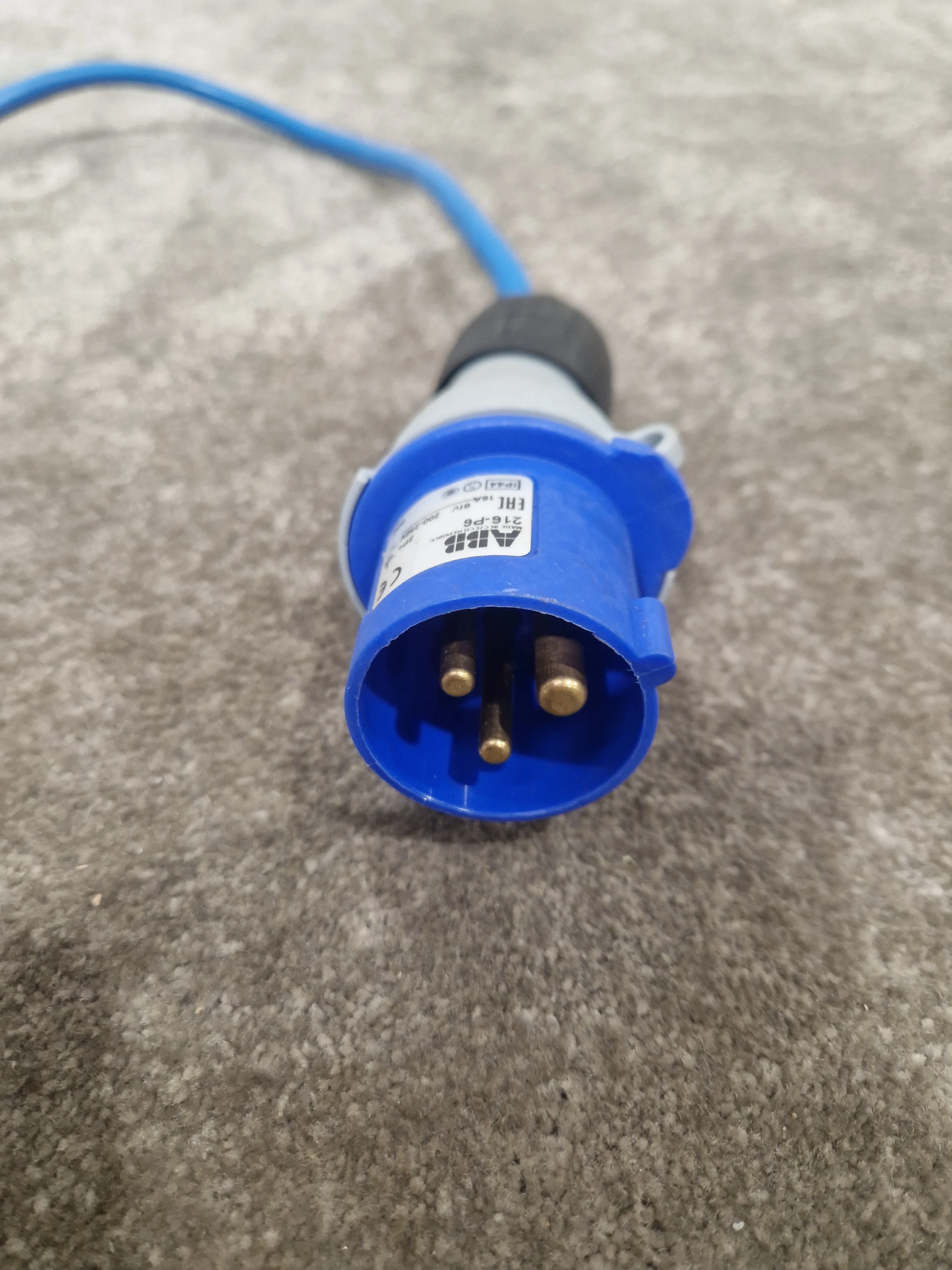 16A Cable TO-13 A Socket Fly Lead 2 Gang - Electrical Connector Cable - Very Good - Image 4