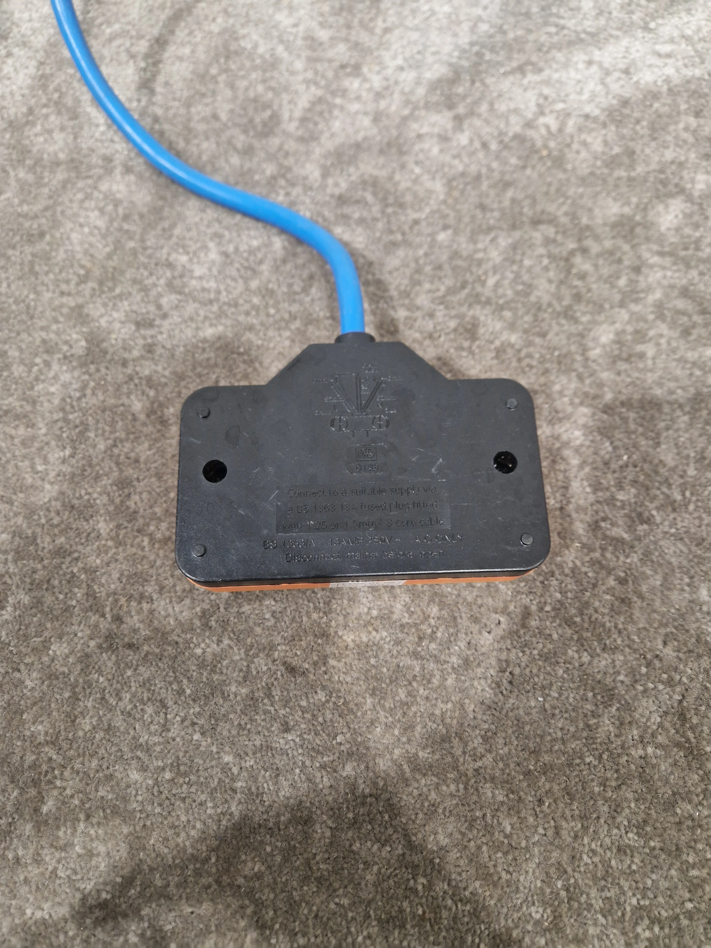 16A Cable TO-13 A Socket Fly Lead 2 Gang - Electrical Connector Cable - Very Good - Image 7