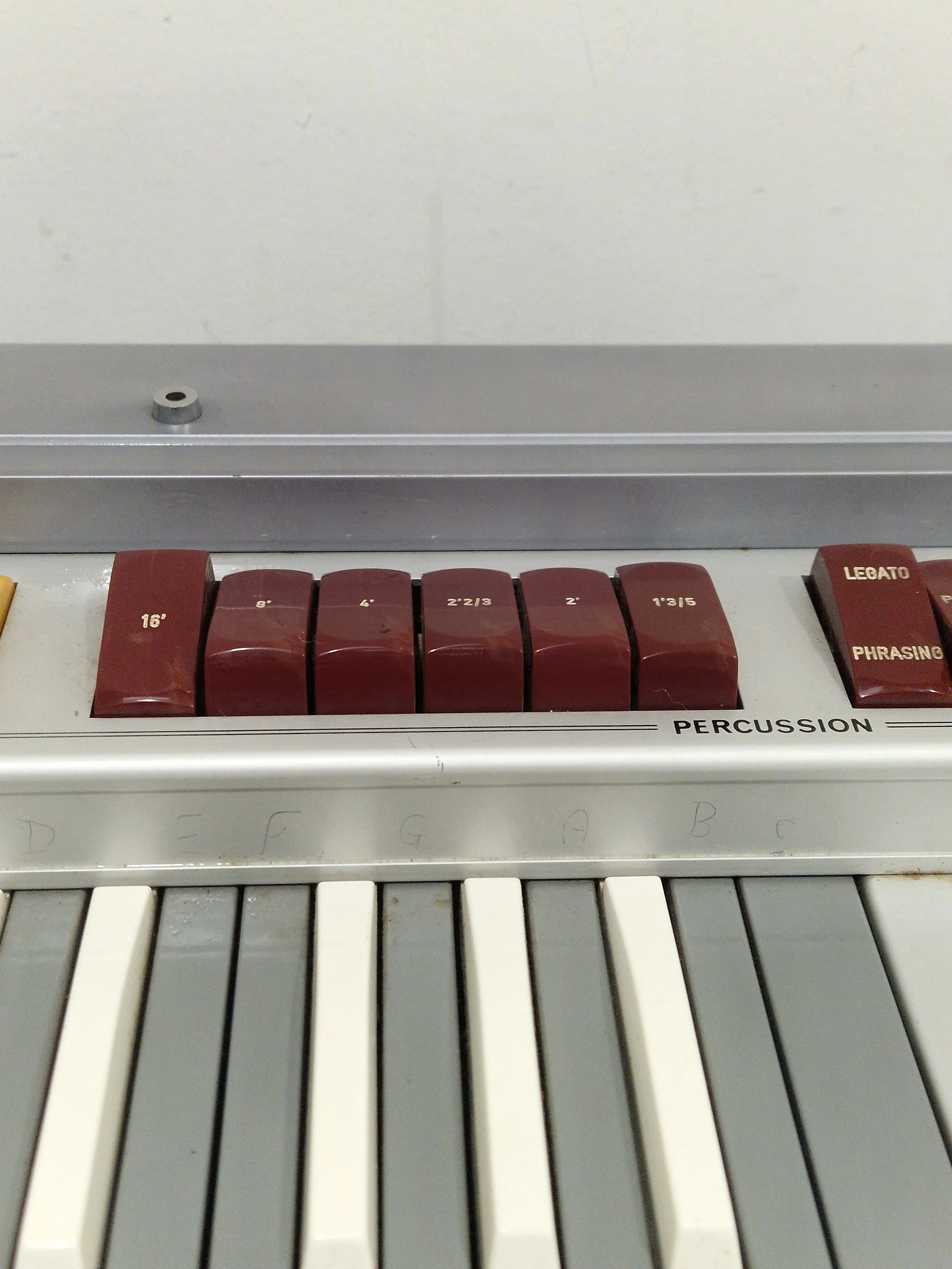 CRB Diamond 800 Organ - Rare Reverse Keys Model - Good w/ Power Supply & Hard Case - Image 4