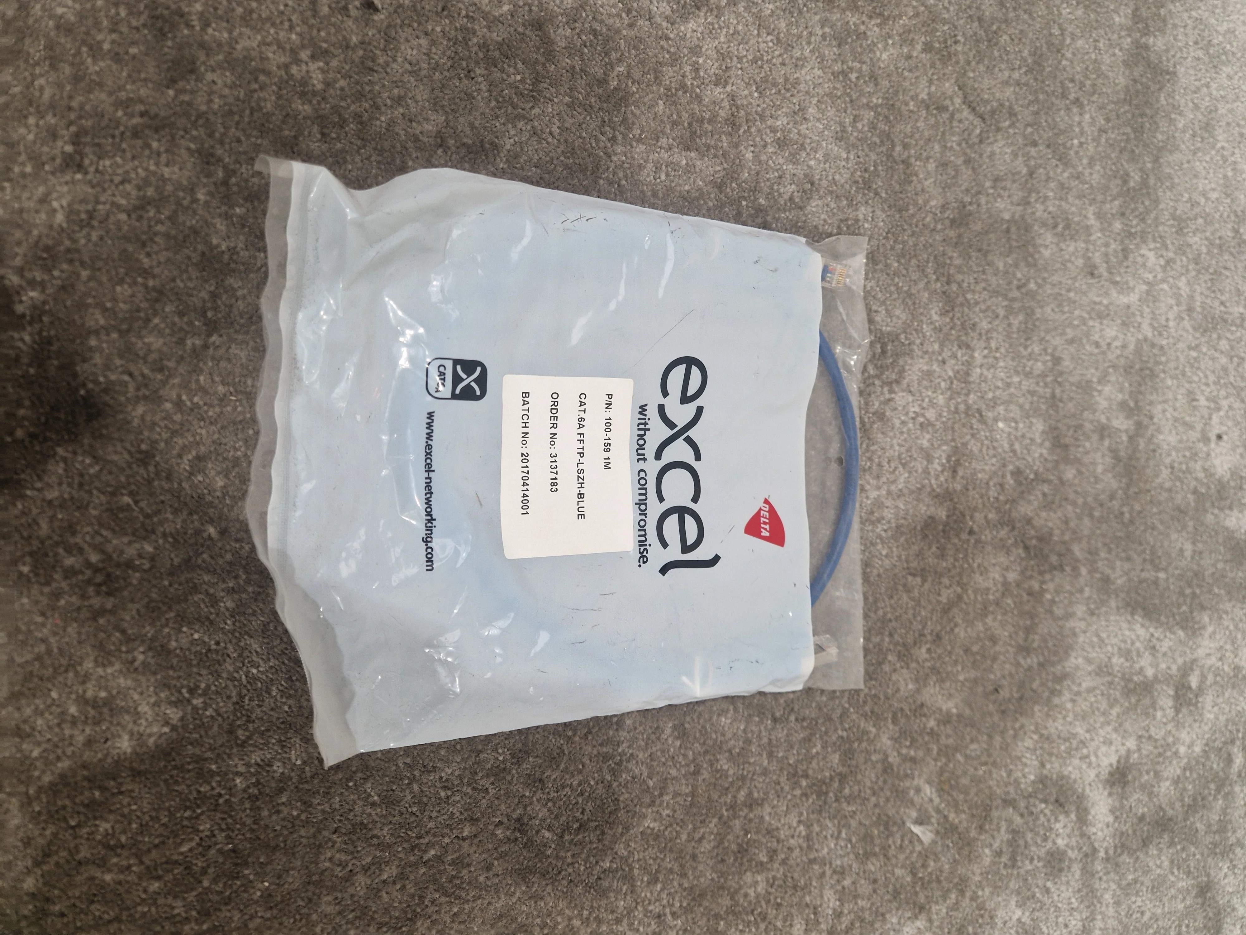 1M Excel Blue Ethernet Cable - High-Speed CAT6 - Excellent w/ Original Packing - Image 2