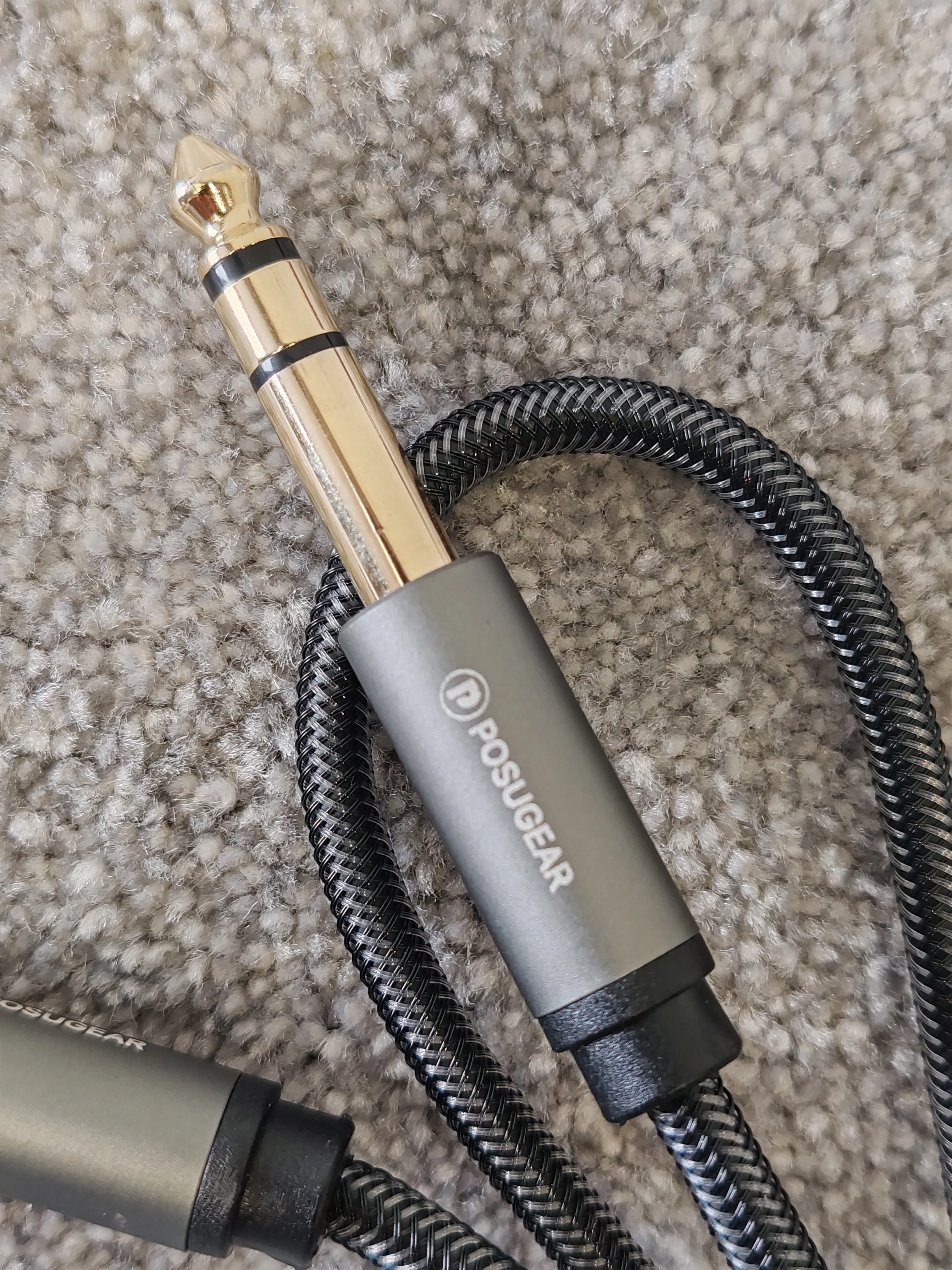 1M Posugear 1/4" TRS Stereo to 1/4" TRS Stereo Cable - Image 2