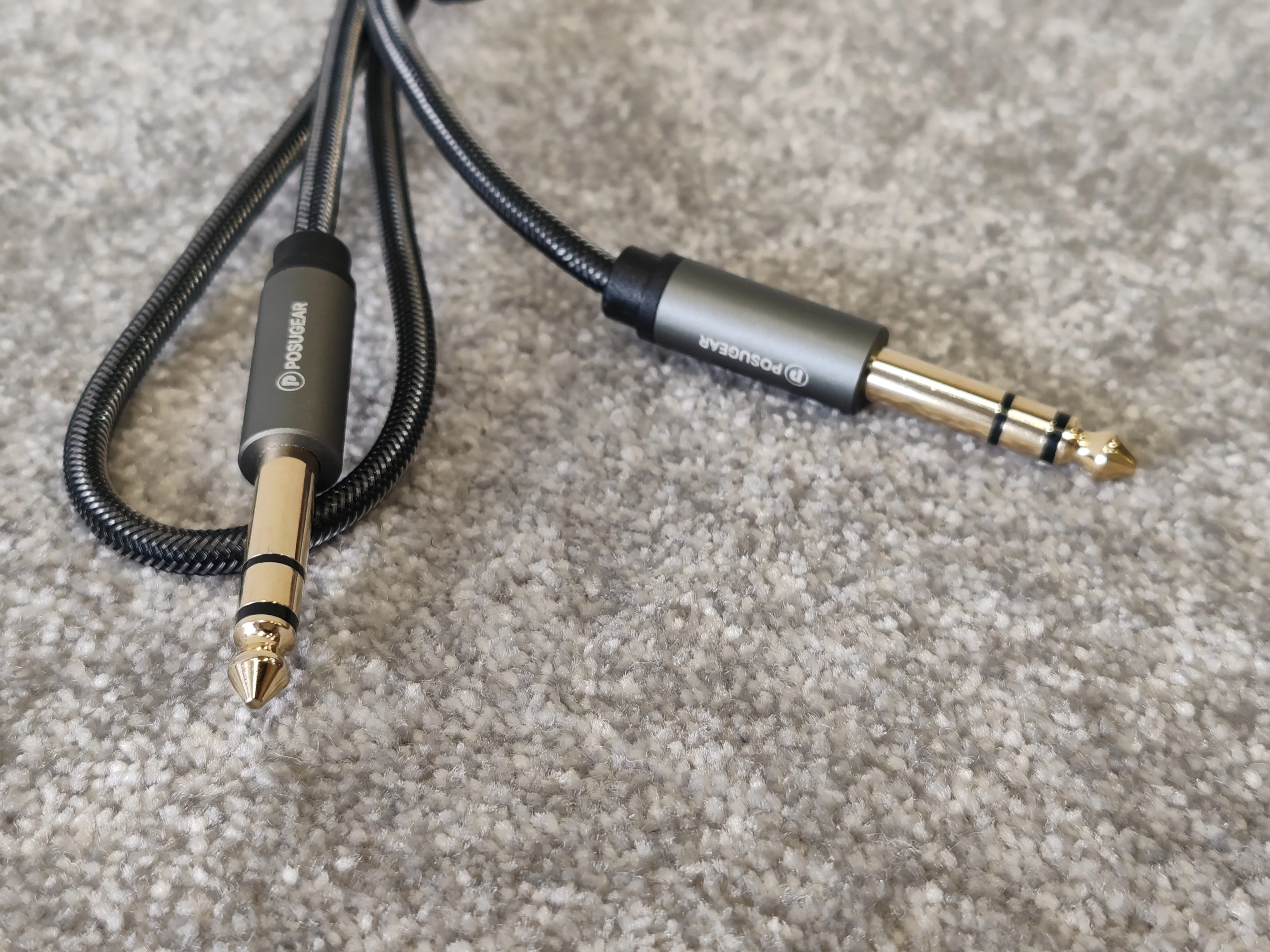 1M Posugear 1/4" TRS Stereo to 1/4" TRS Stereo Cable - Image 3