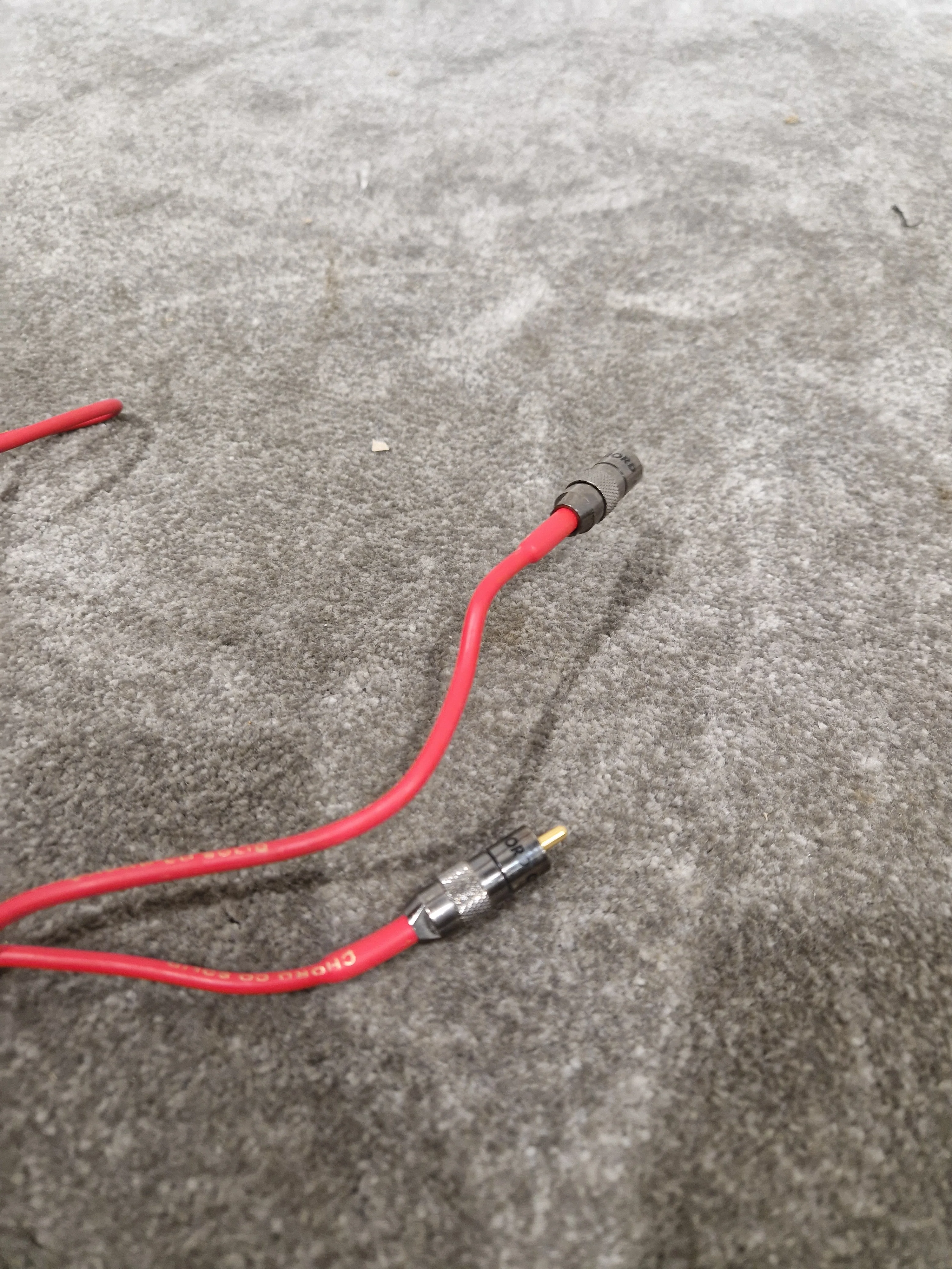 2FT Red Solid Bendable Phono Cables Single Head Pair Audio Cables - Durable Design - Excellent - Image 12