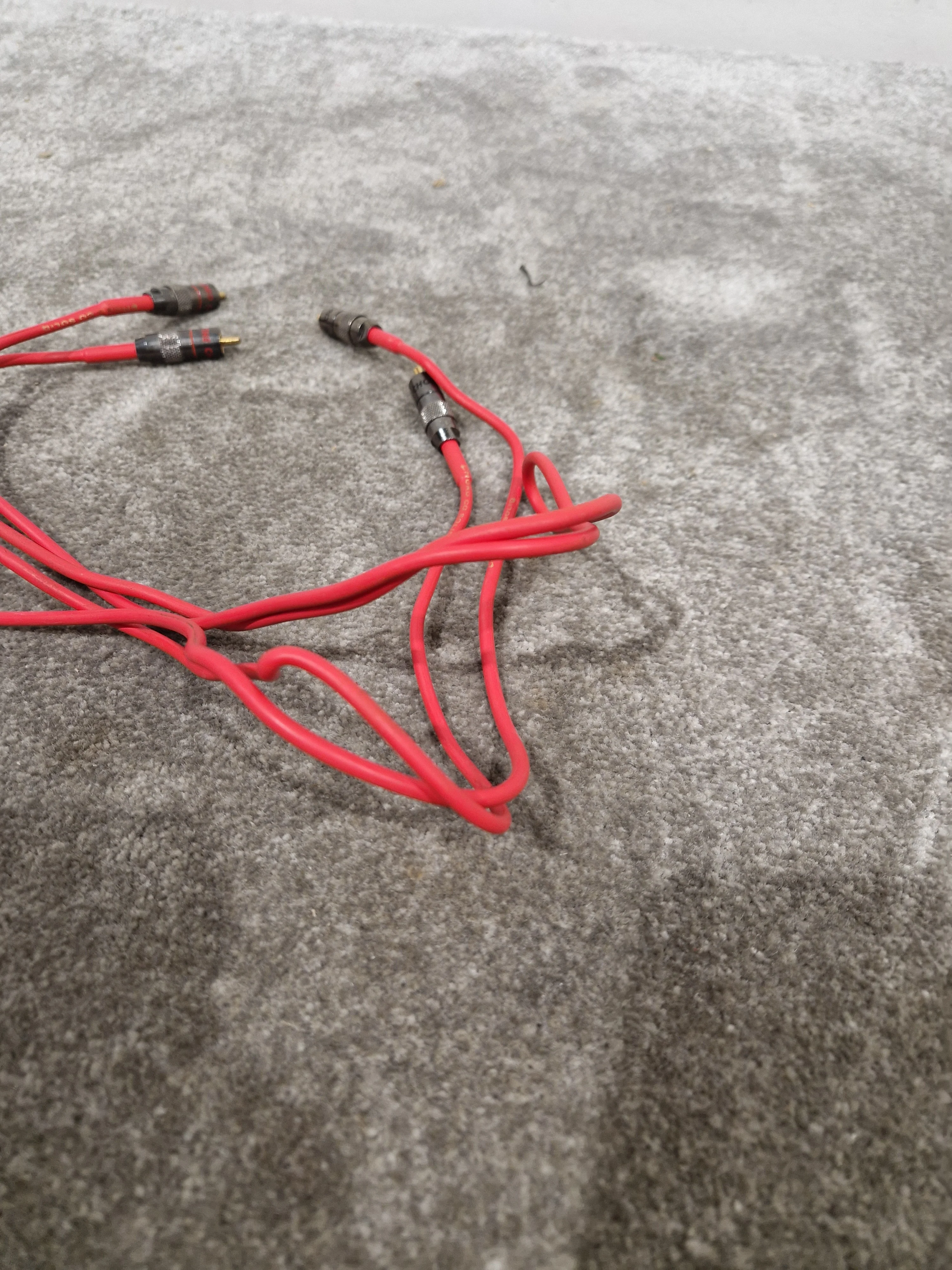 2FT Red Solid Bendable Phono Cables Single Head Pair Audio Cables - Durable Design - Excellent - Image 16