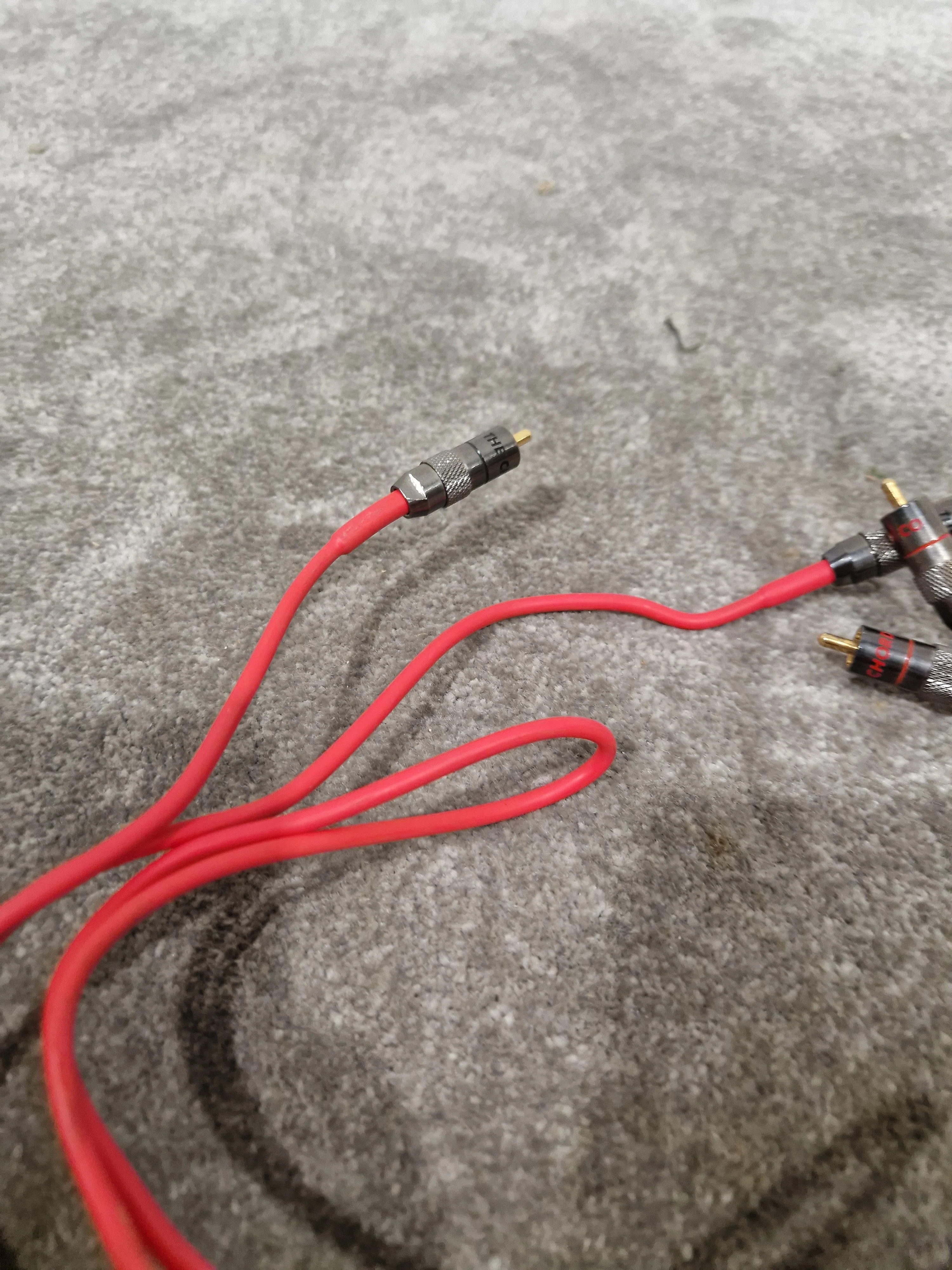 2FT Red Solid Bendable Phono Cables Single Head Pair Audio Cables - Durable Design - Excellent - Image 6