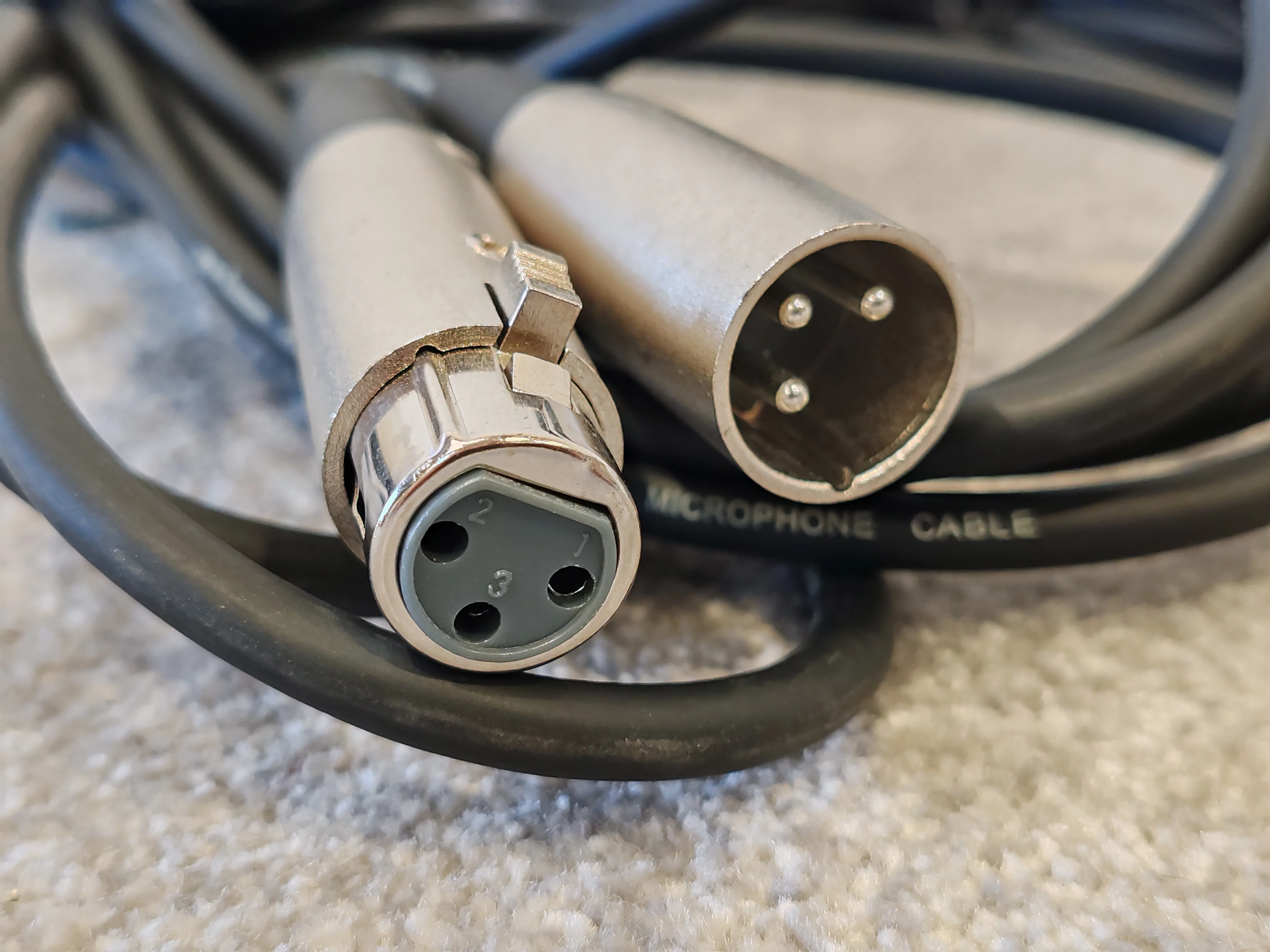 2X 3m XLR Microphone Cables Male to Female - Image 2