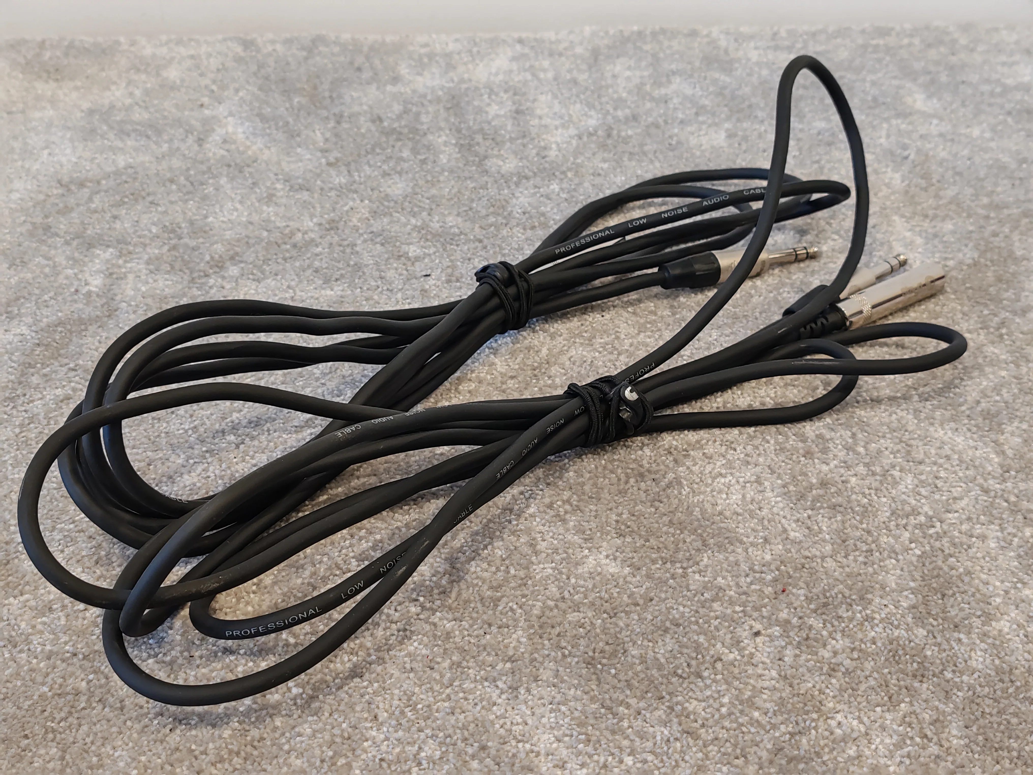 2x Stagg 6.35mm (1/4") Jack Lead Male to Female Extension Cable, 3m Black Stereo - Image 4