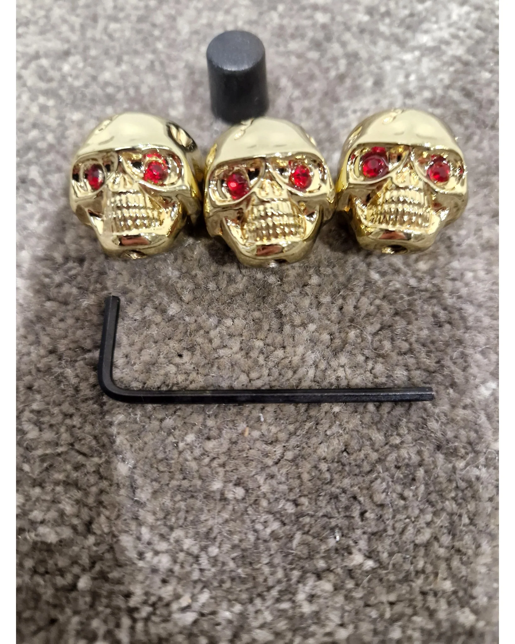 3 Pcs Metal Guitar Volume Tone Control Knobs - Gold – Control Knob - Excellent - Image 3