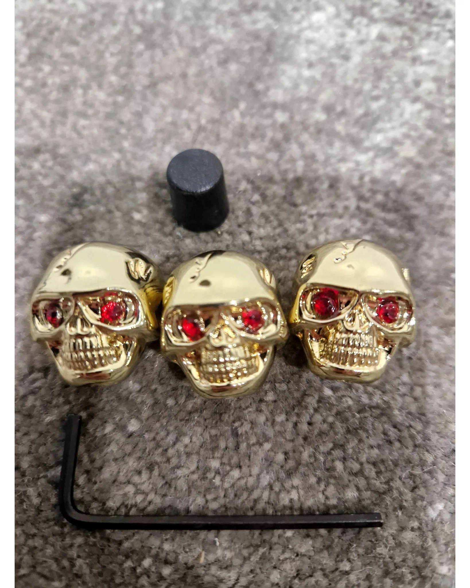 3 Pcs Metal Guitar Volume Tone Control Knobs - Gold – Control Knob - Excellent - Image 6