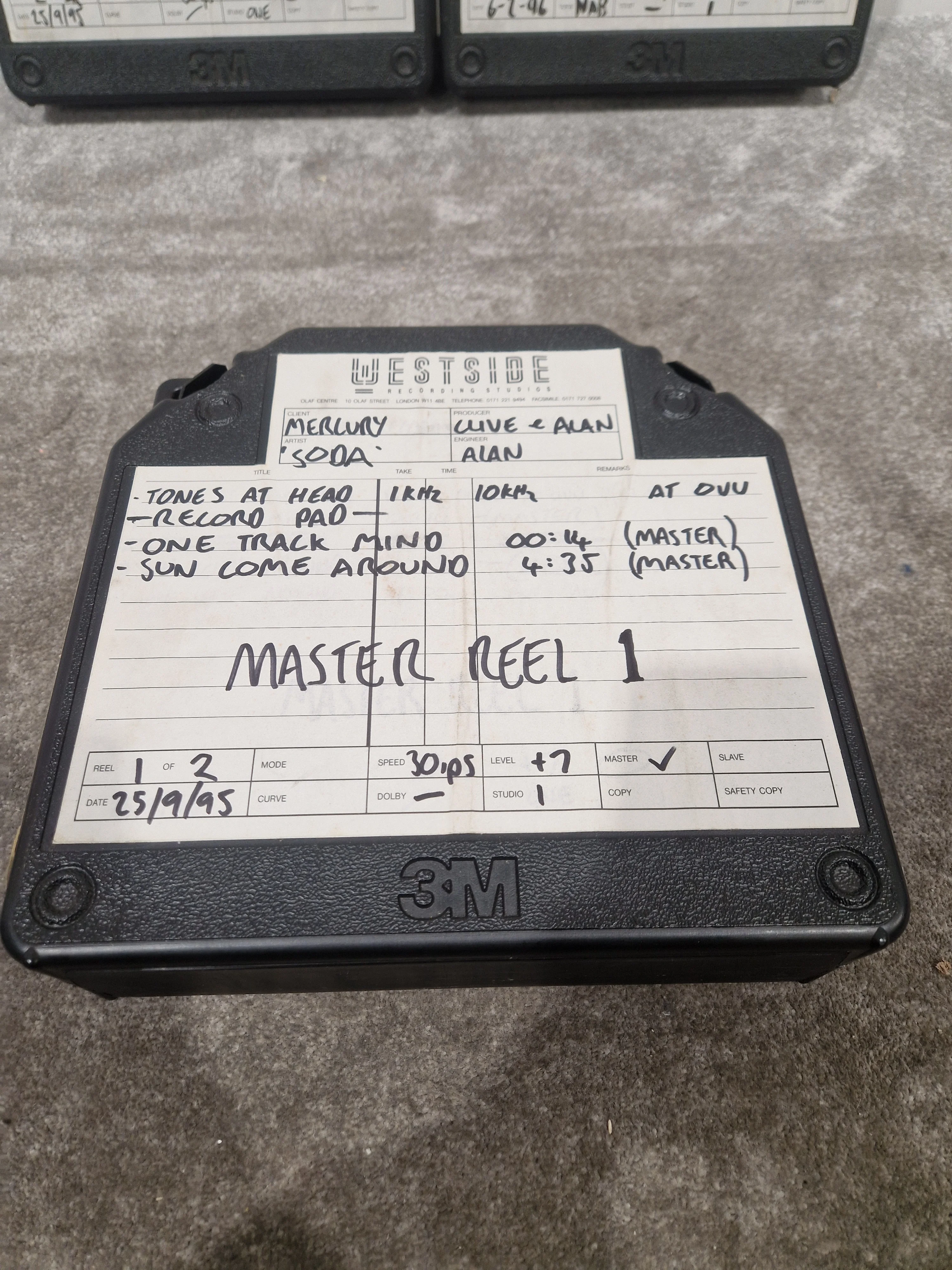 Soda – Britpop Band Collectible Westside Master Reel Suite (#1–4) – Excellent w/ Full Studio Track Sheets - Image 7