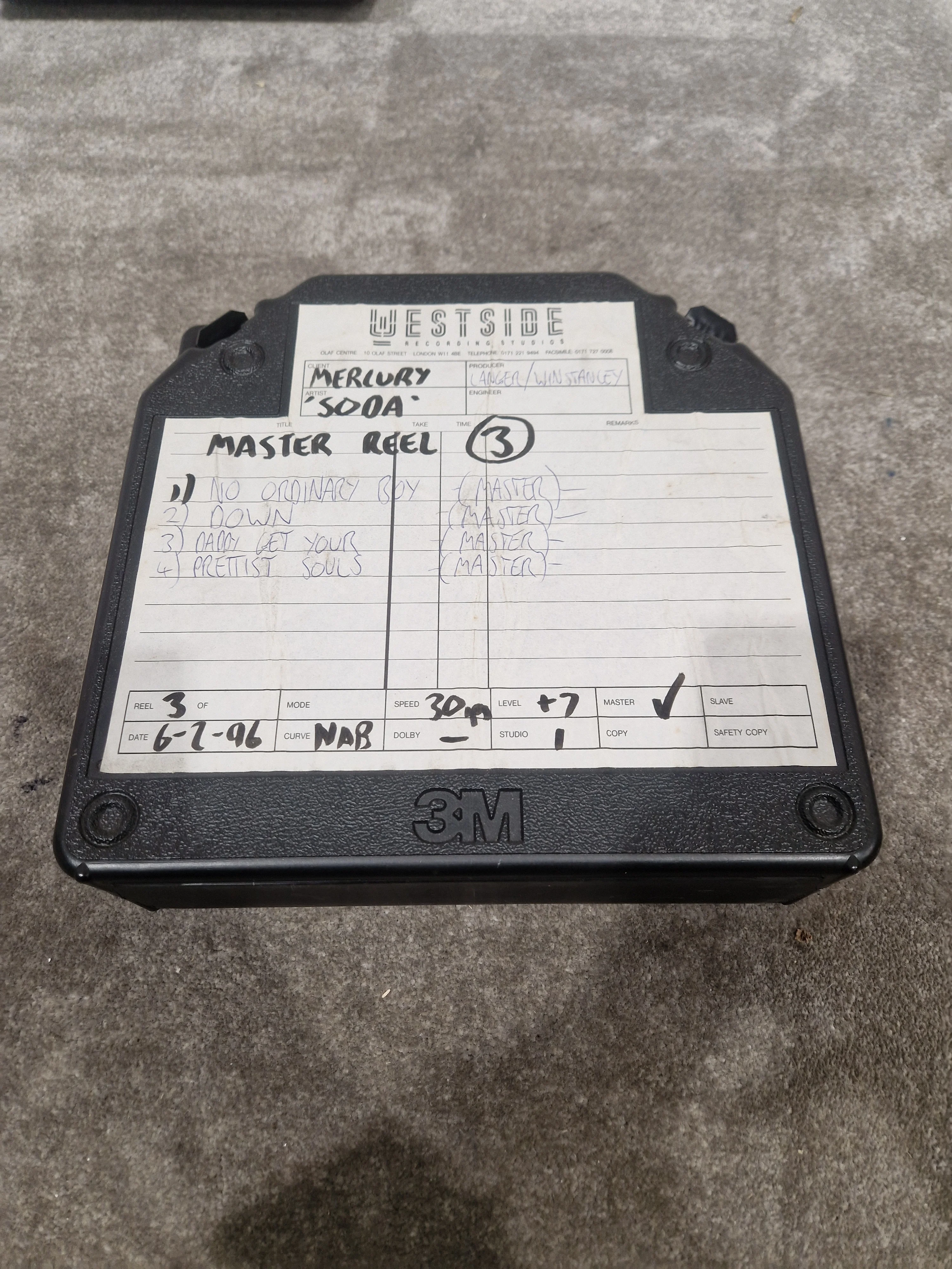 Soda – Britpop Band Collectible Westside Master Reel Suite (#1–4) – Excellent w/ Full Studio Track Sheets - Image 9