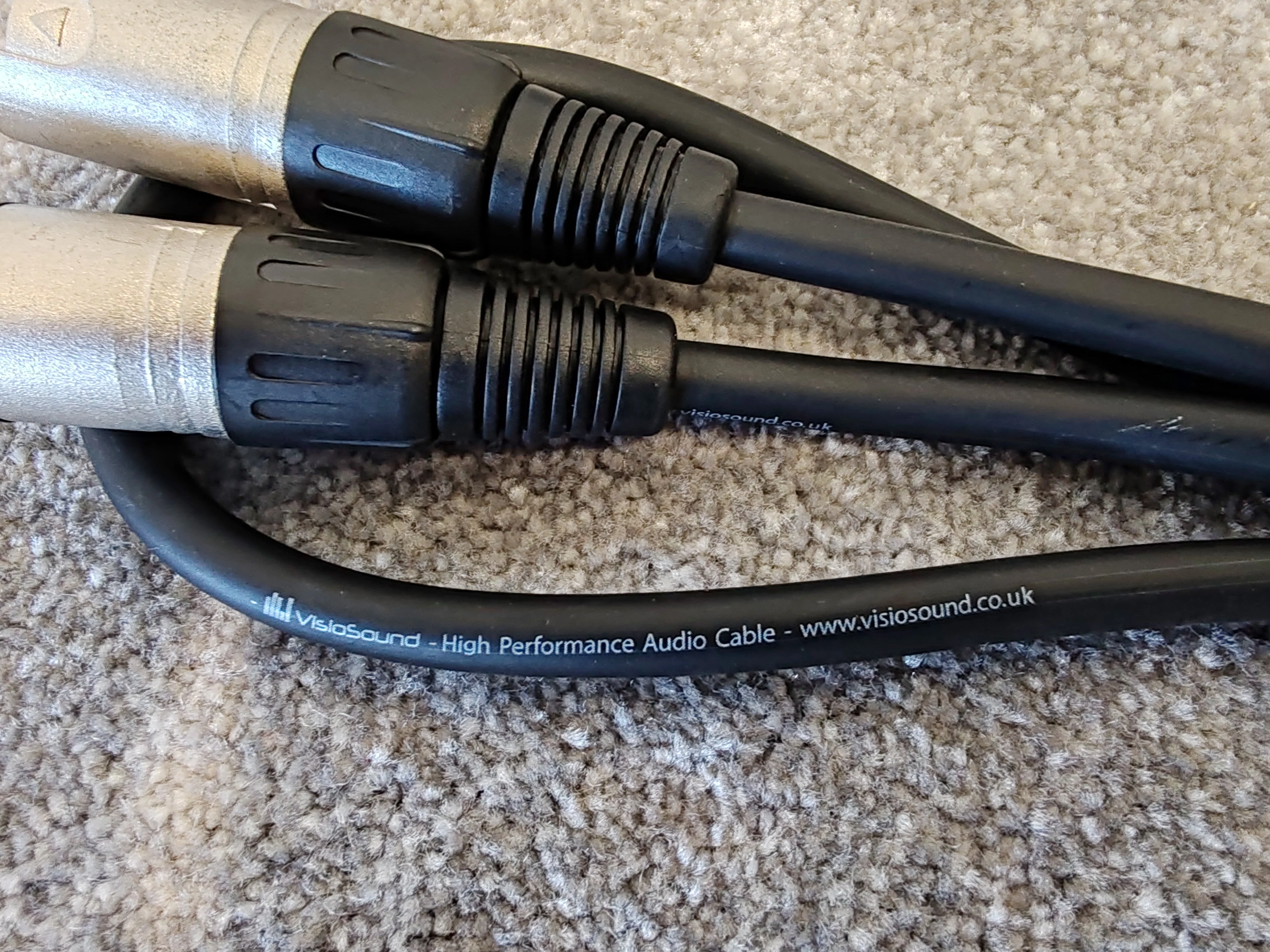 4x 1m XLR Cables - Various Brands - Male to Female - Image 4