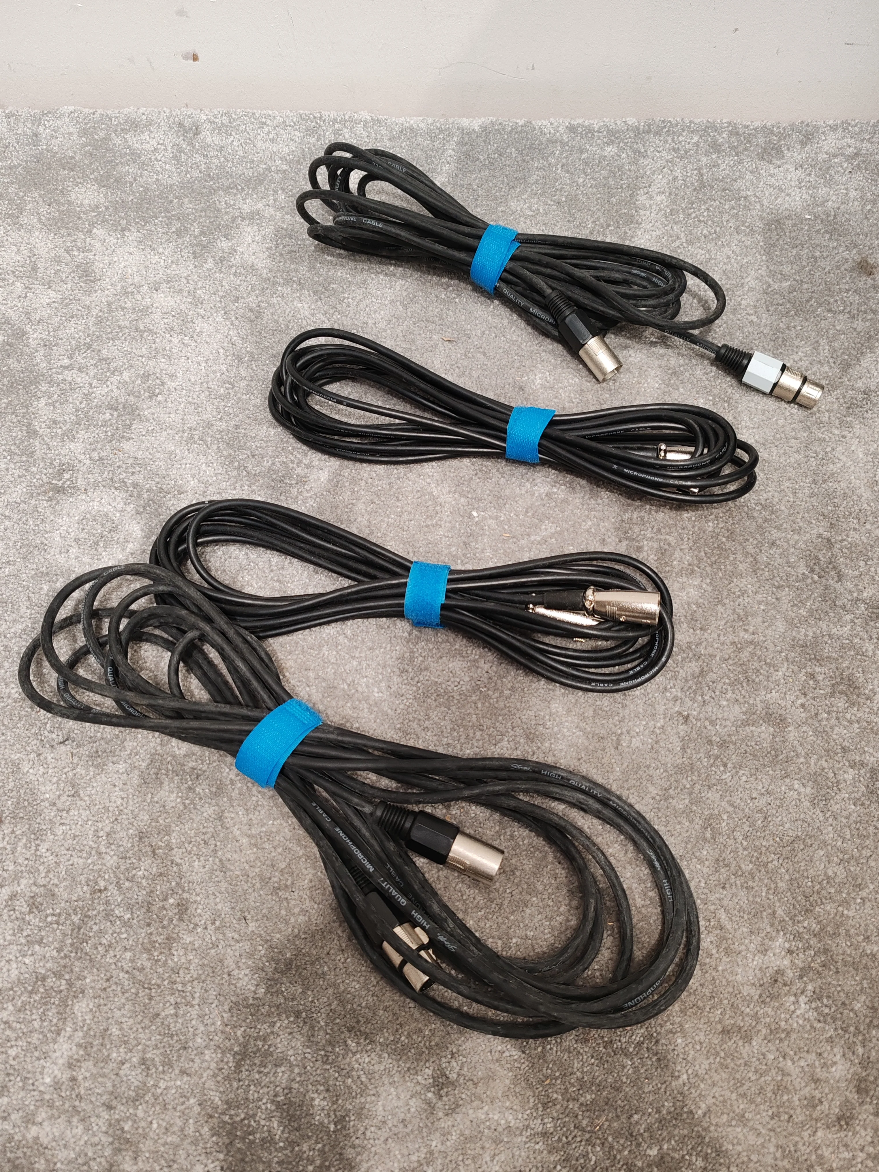 4x Mid-Length XLR Male to Female Microphone Cables (2x Stagg) – Very Good - Image 5
