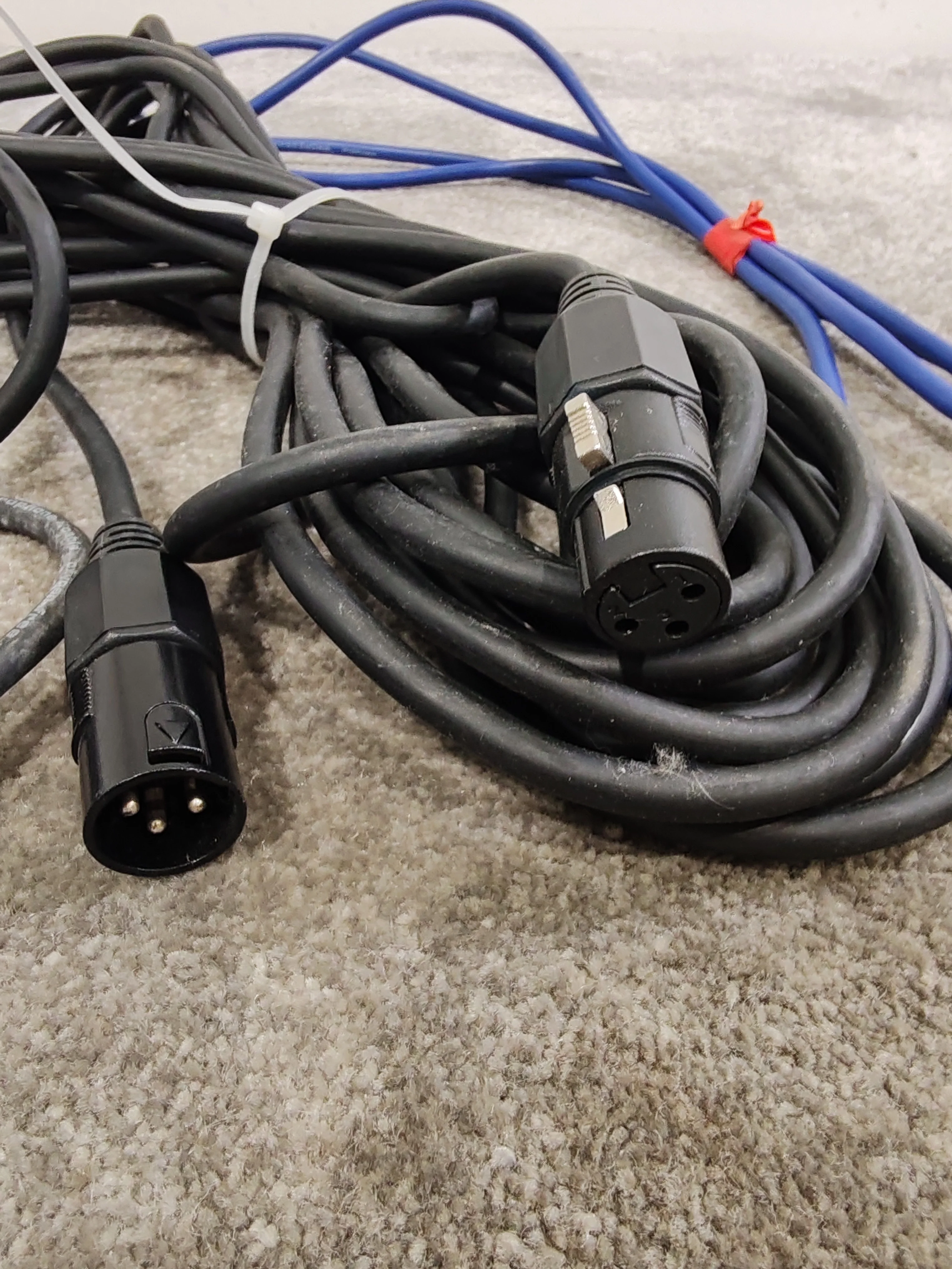 3x XLR Male to Female Microphone Cables 2 Long and 1 Short – Very Good - Image 4