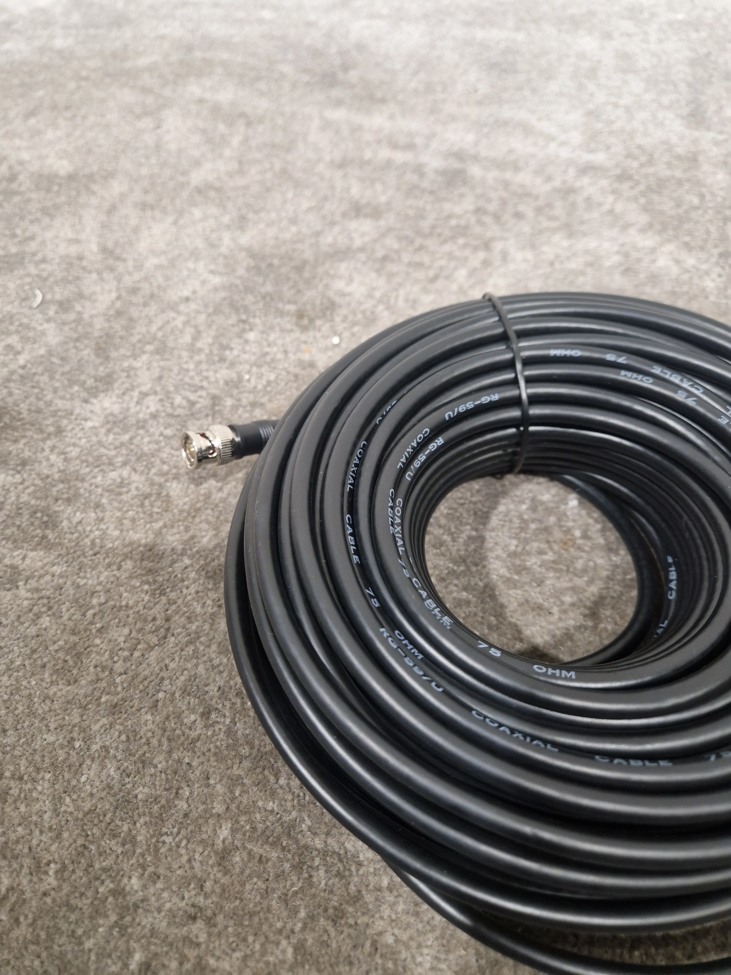 50FT Coaxial Cable Black 75 Ohms - High-Performance Signal Transfer - Excellent - Image 3