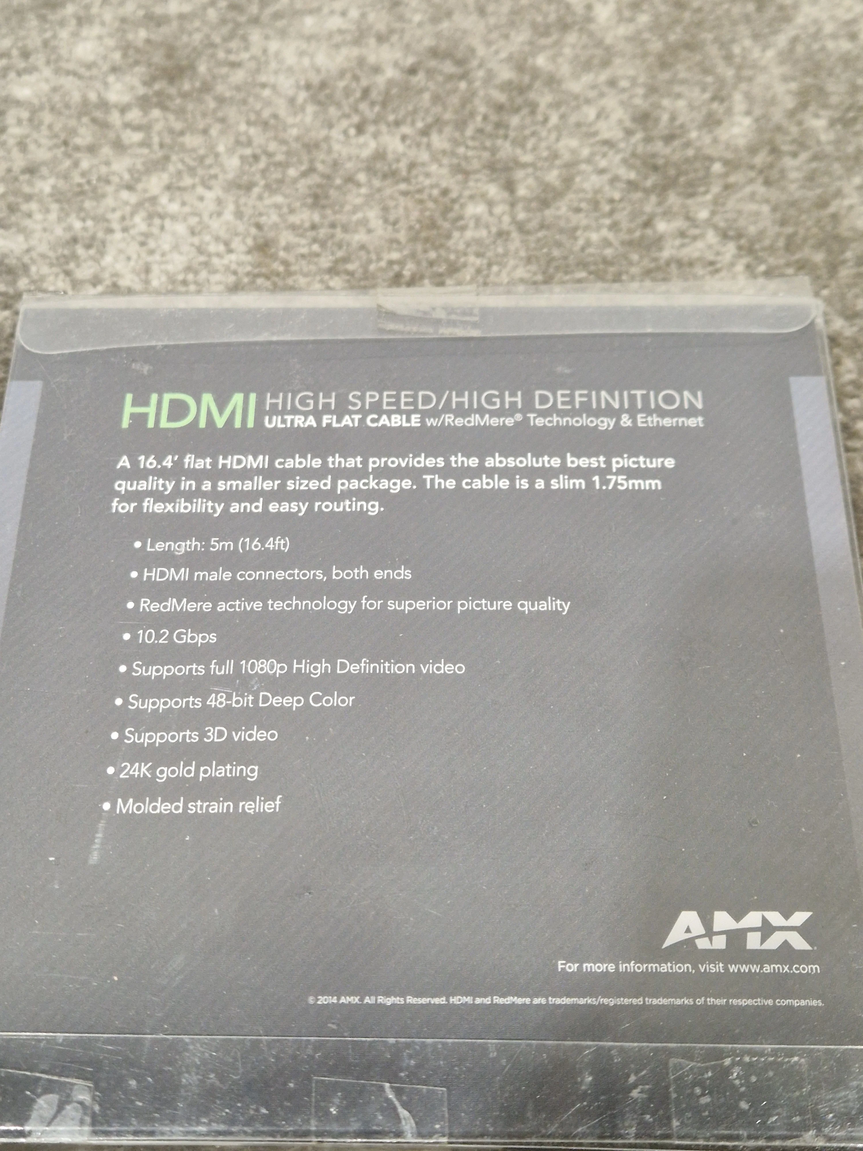 5M AMX Ultra Flat HDMI Cable - High-Speed Transmission - Excellent w/ Original Box - Image 4