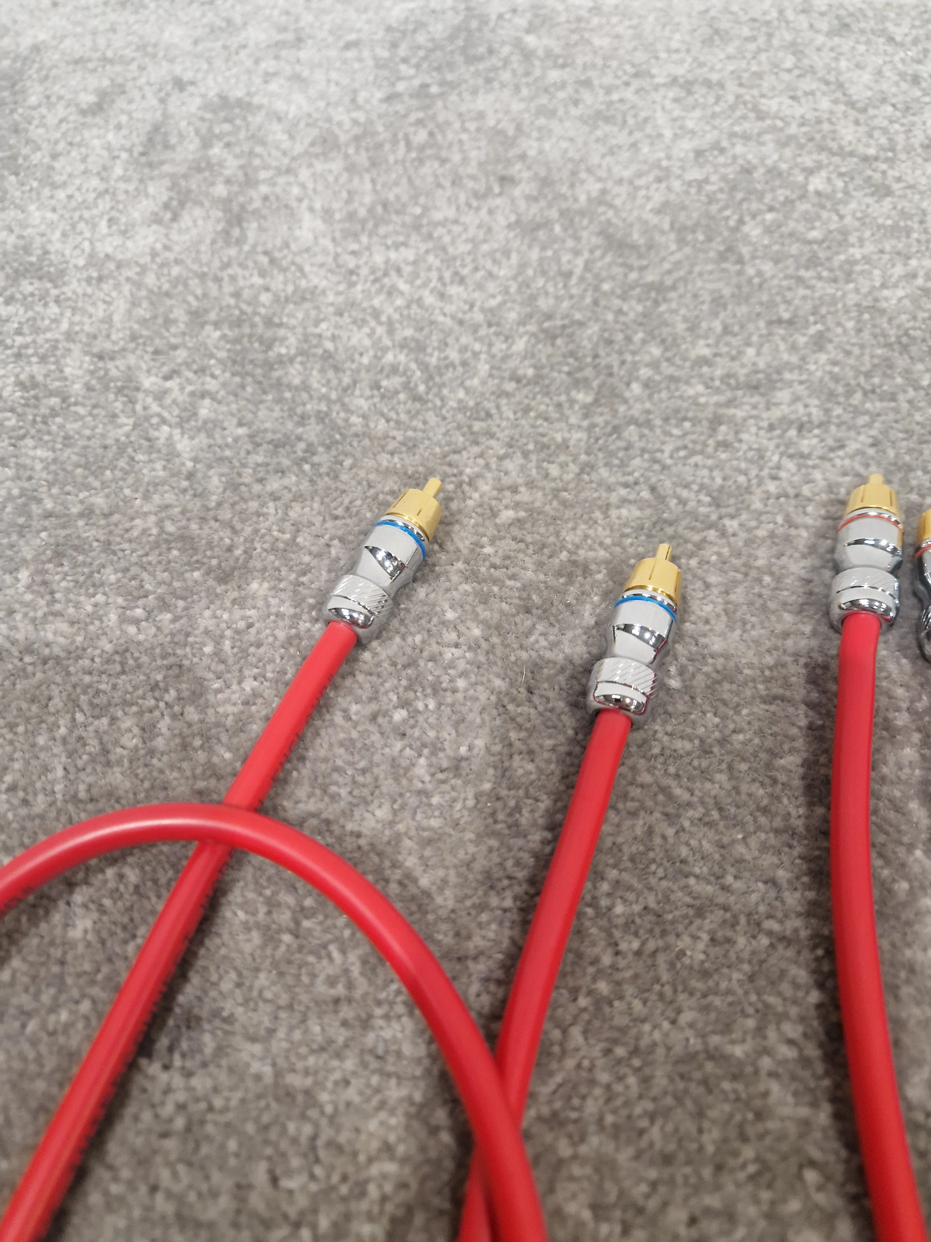 2x RCA Phono Cables - High Qaulity Red - Excellent - Image 7