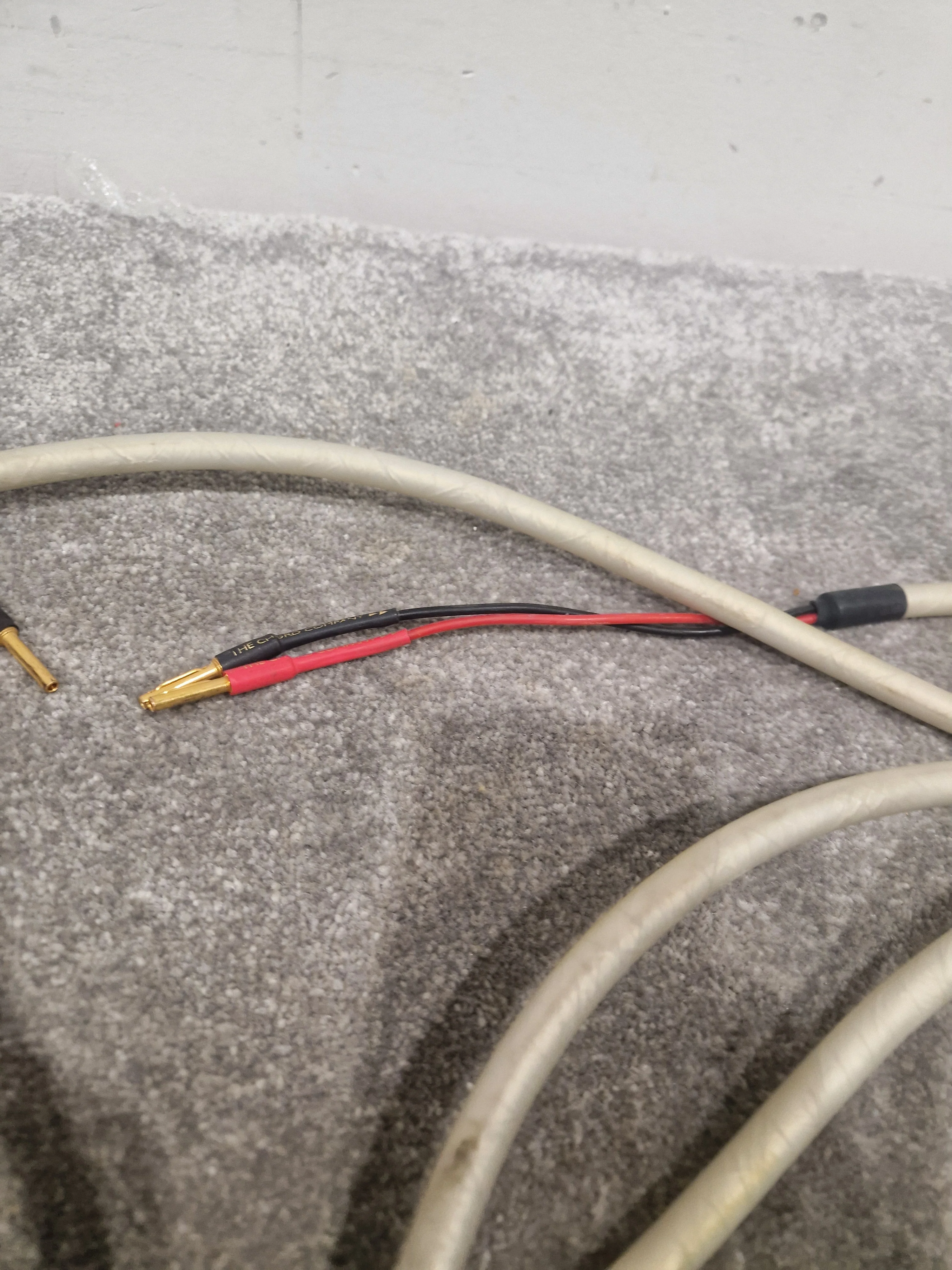 8ft White Banana Phono Lead Pair - High Quality Cables - Very Good - Image 10
