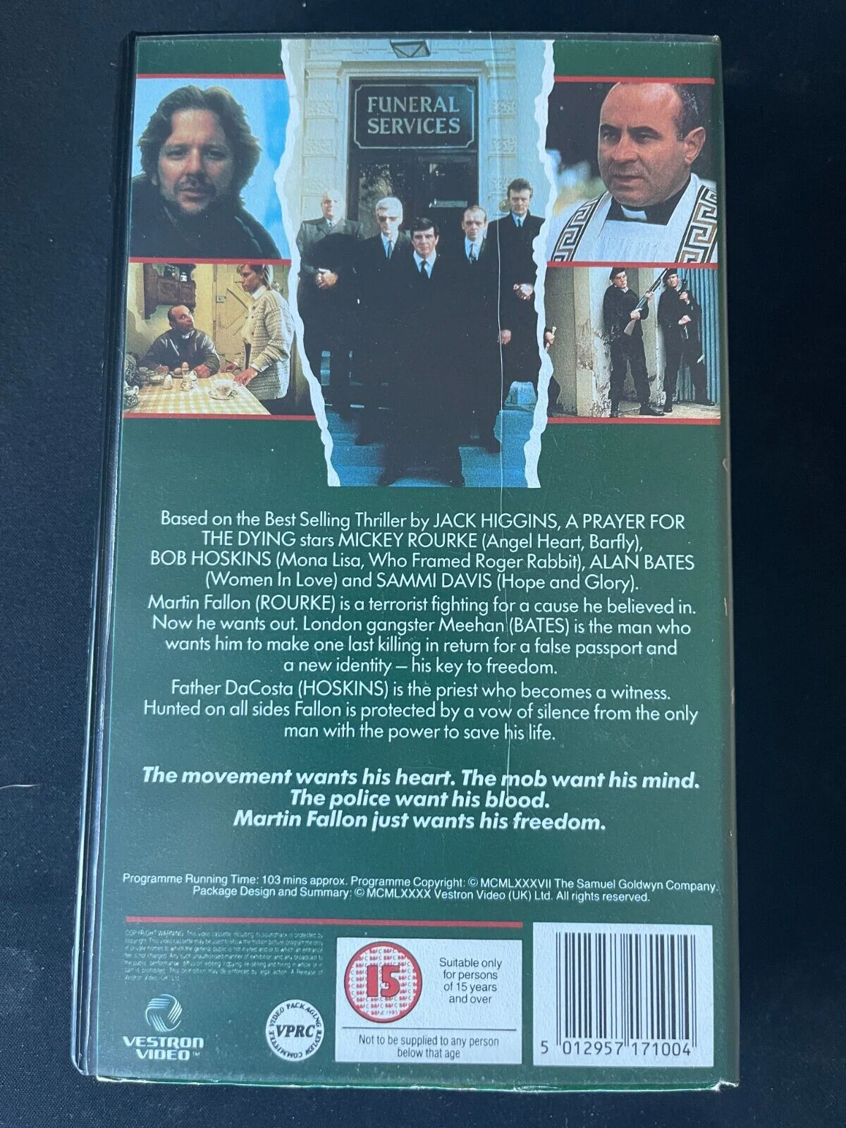 A Prayer For The Dying - VHS Video Tape - PAL - Mickey Rourke (Big Box) - Image 2
