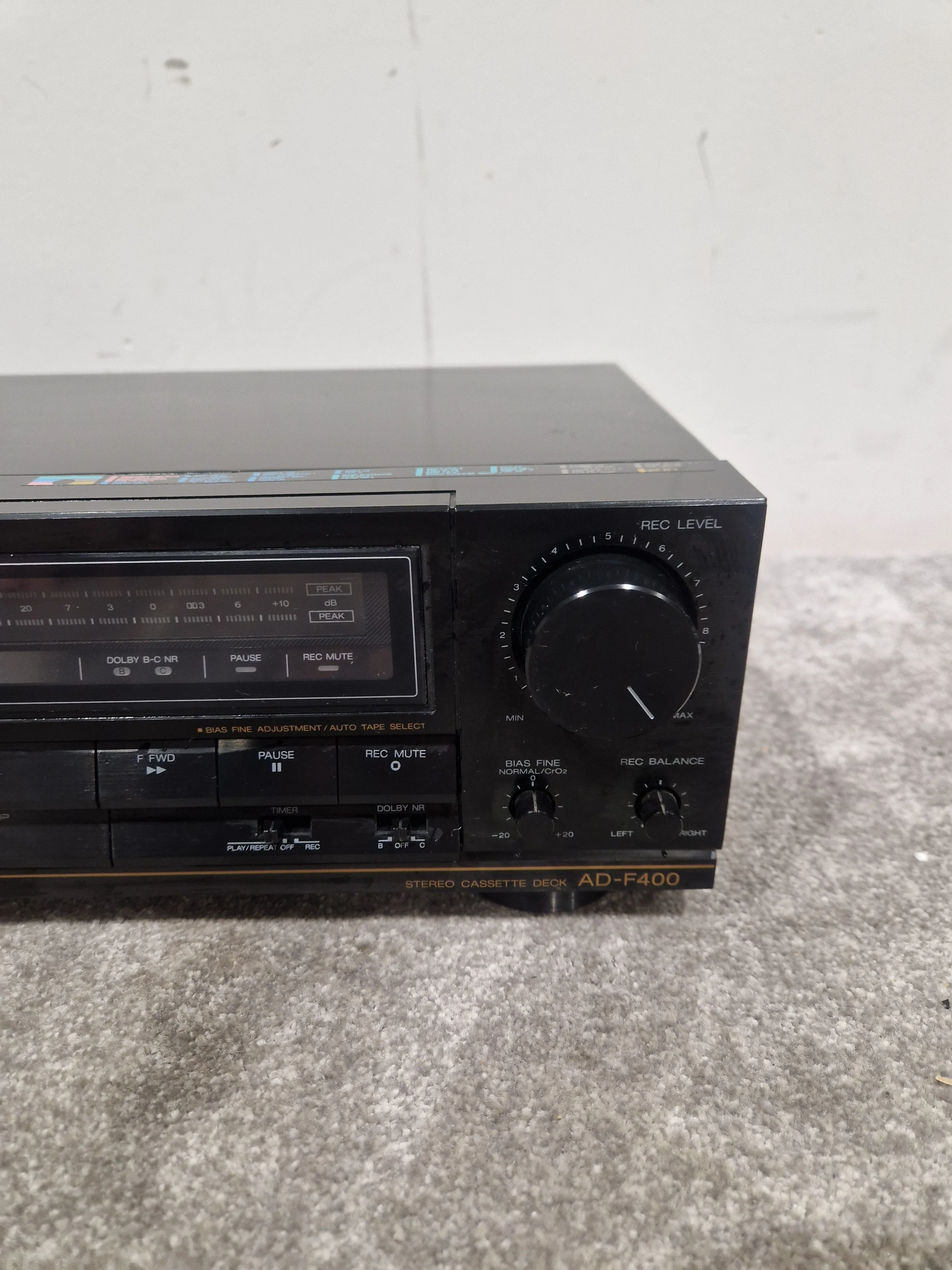 Aiwa AD-F400 - Stereo Cassette Deck - Black - Excellent - Image 10