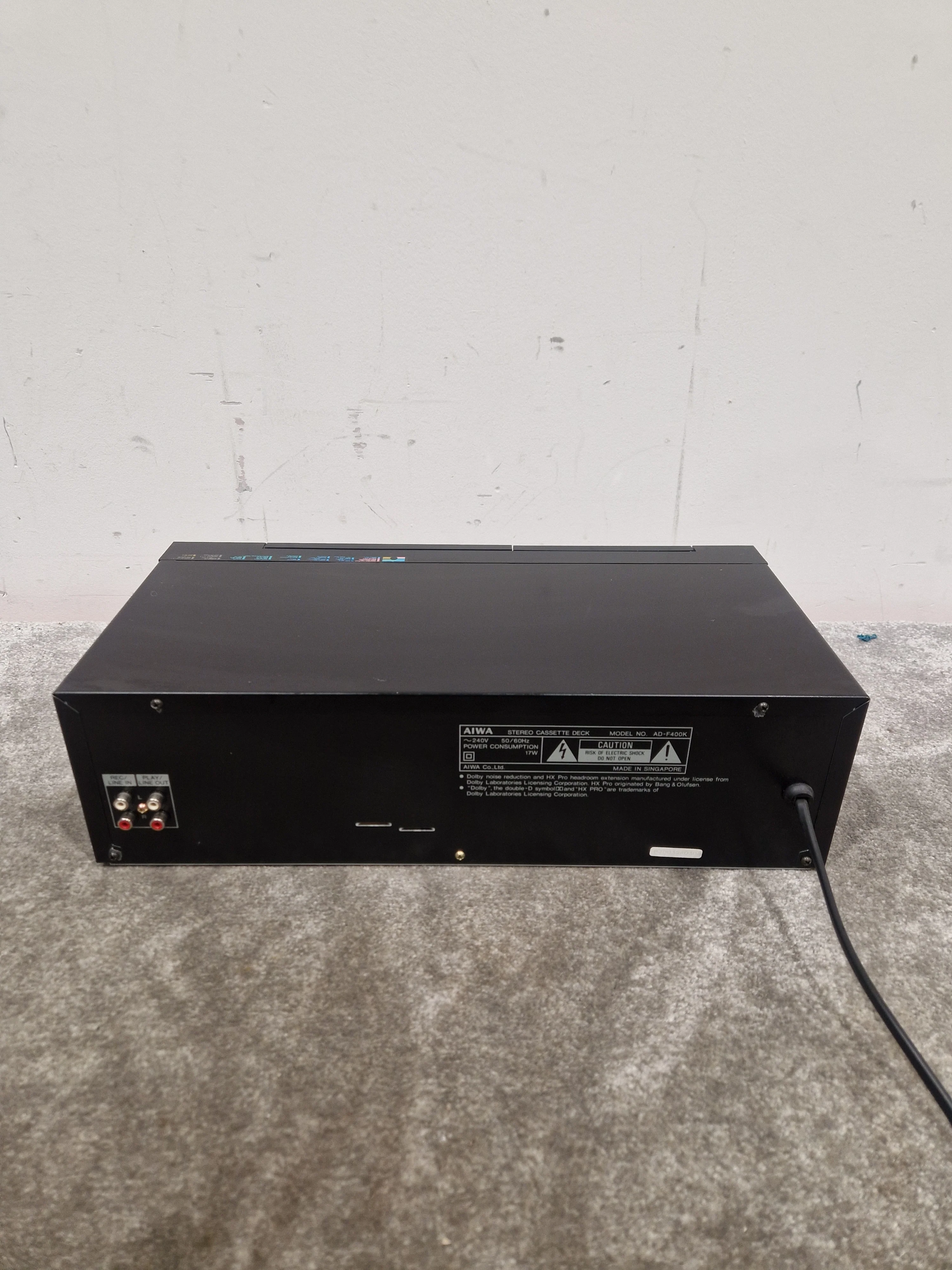 Aiwa AD-F400 - Stereo Cassette Deck - Black - Excellent - Image 3