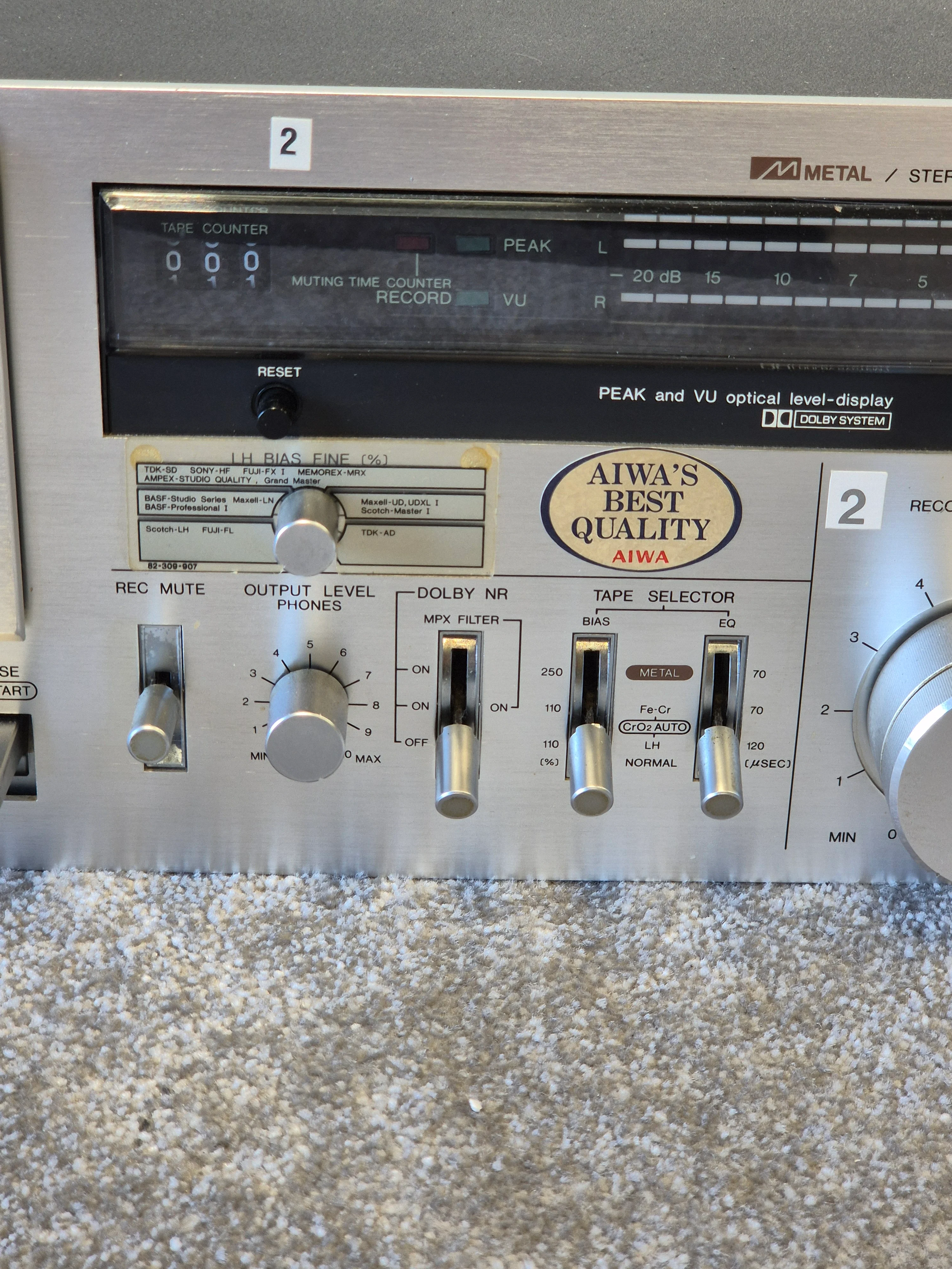 Aiwa AD-L40 - Stereo Cassette Deck (Spares or Repairs) - Image 3