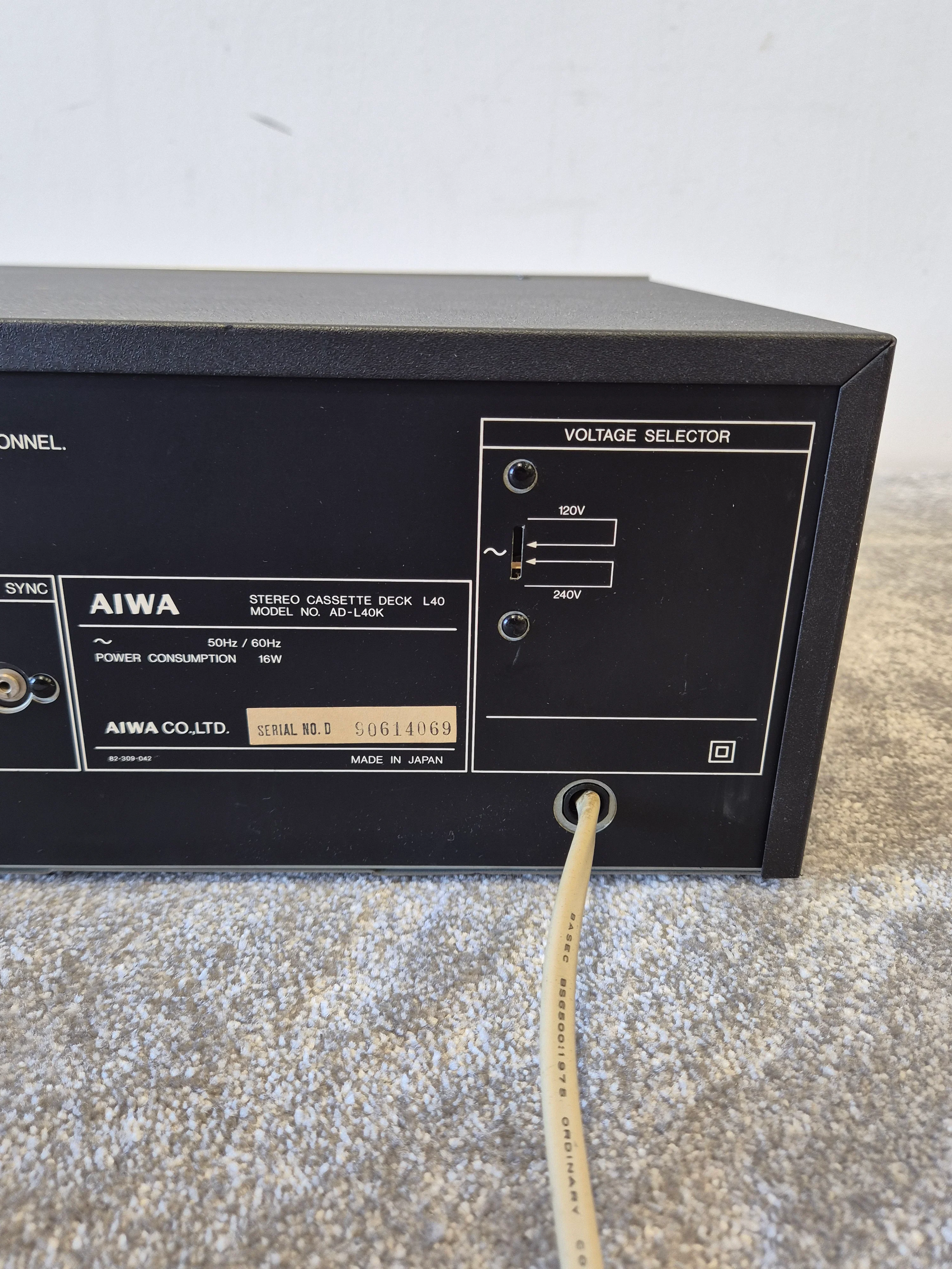 Aiwa AD-L40 - Stereo Cassette Deck (Spares or Repairs) - Image 9