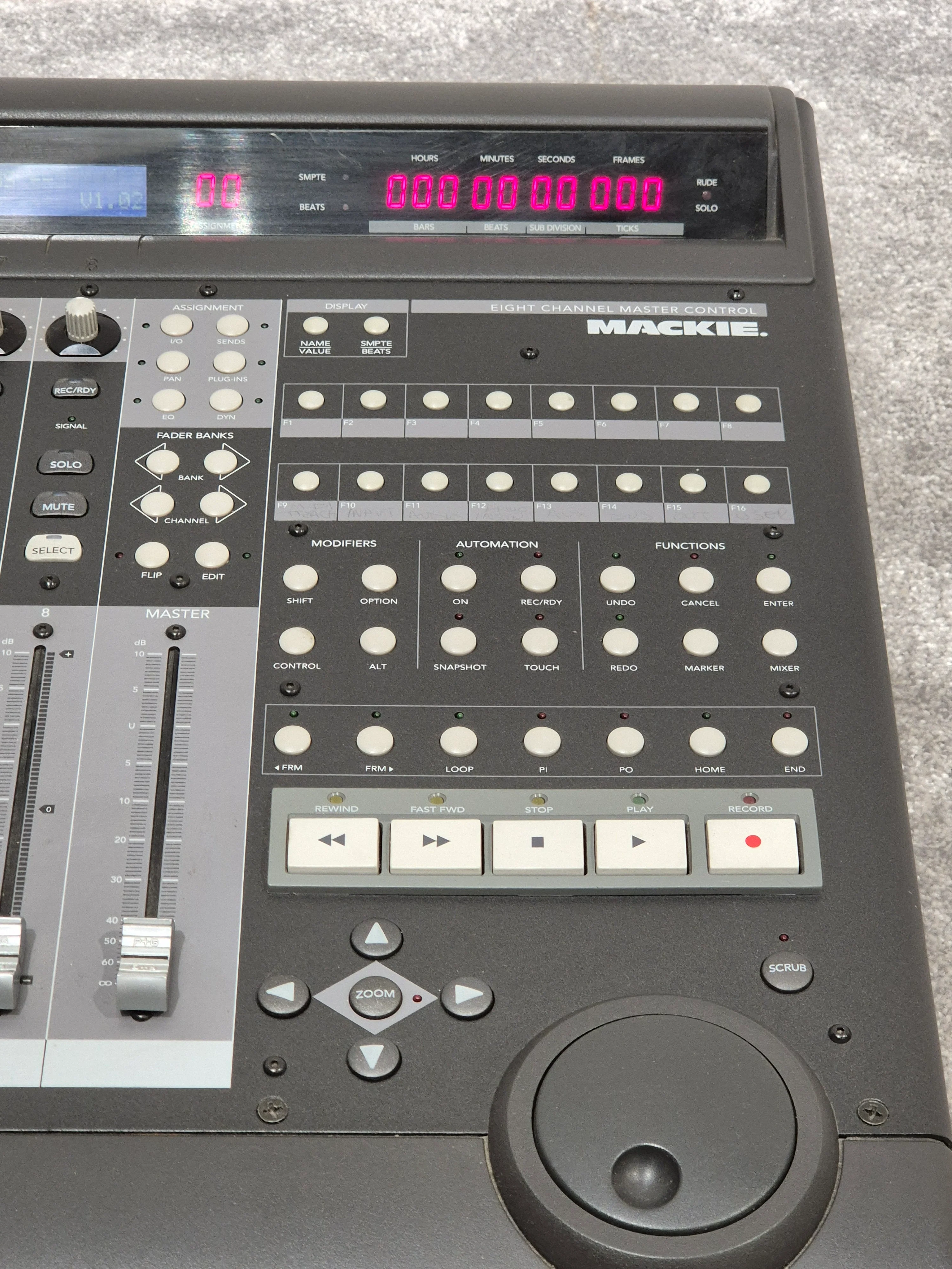 Mackie Eight Channel Master Control - Studio Mixer - Excellent w/ Power Supply & Cables - Image 2