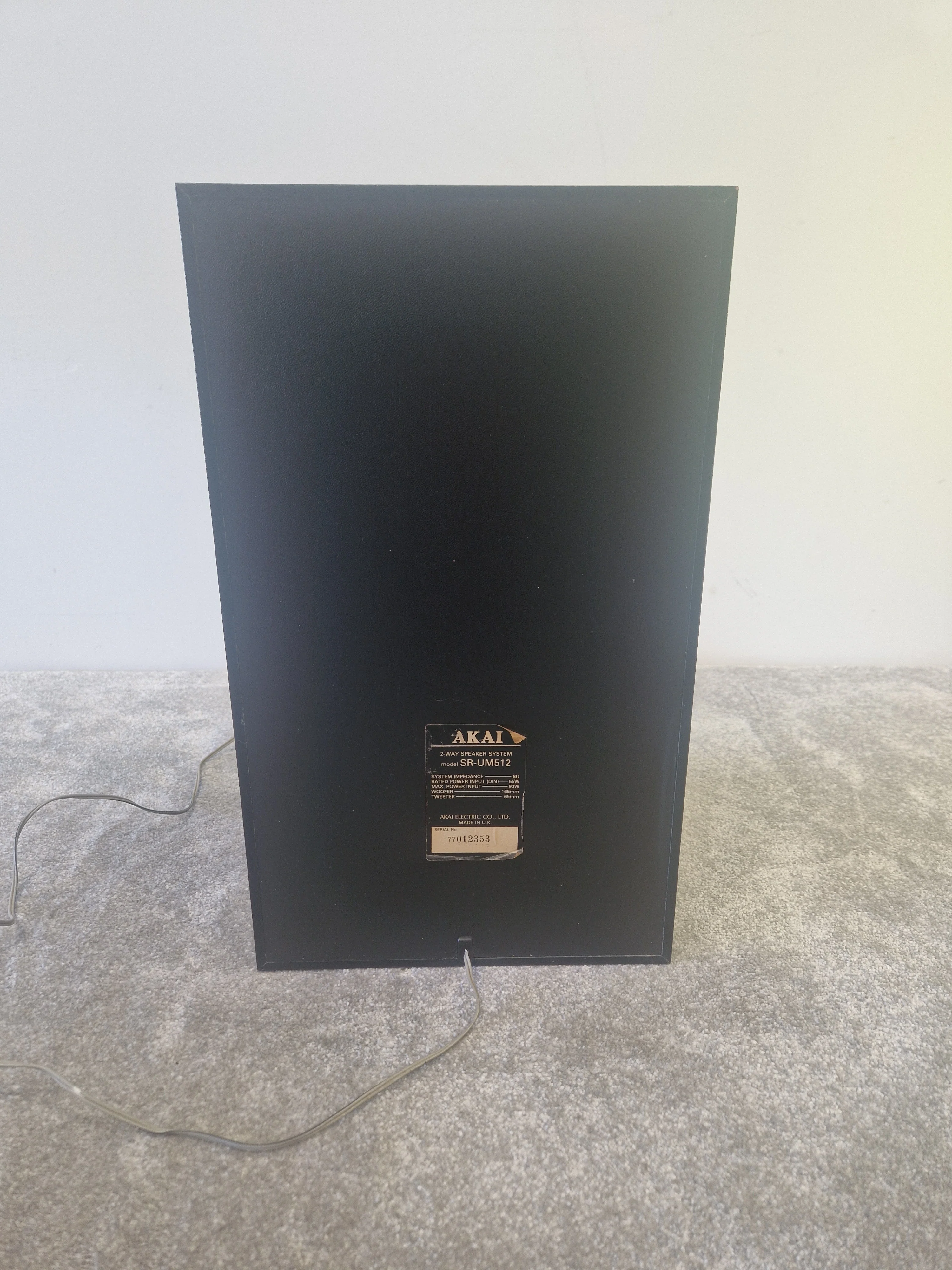 Akai SR-UM512 2-Way Speakers - Pair Black - Good - Image 7