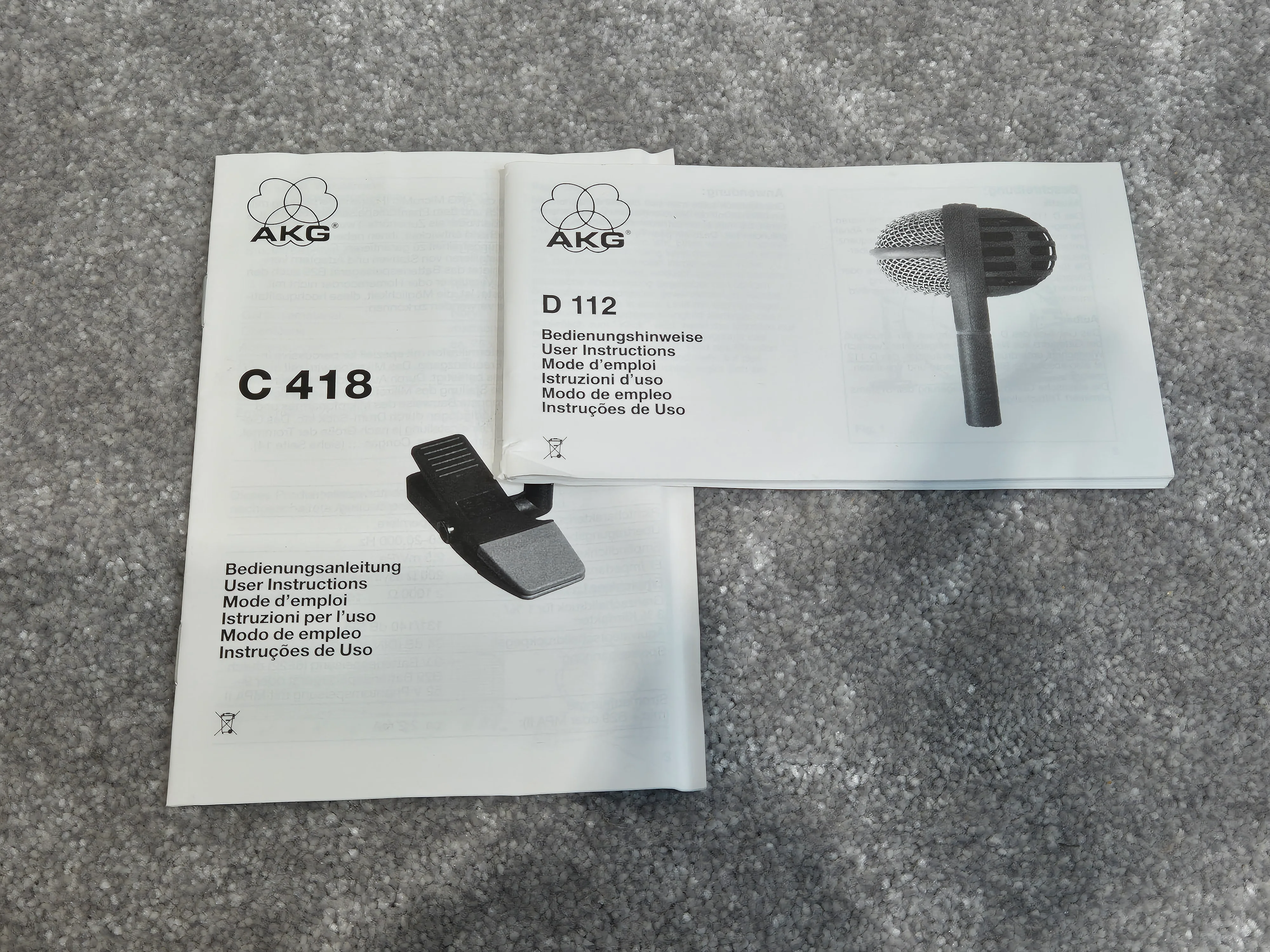 AKG D112 and AKG C418 5 piece Drum Microphones Set w/ Flight Case RRP £599 - Image 11