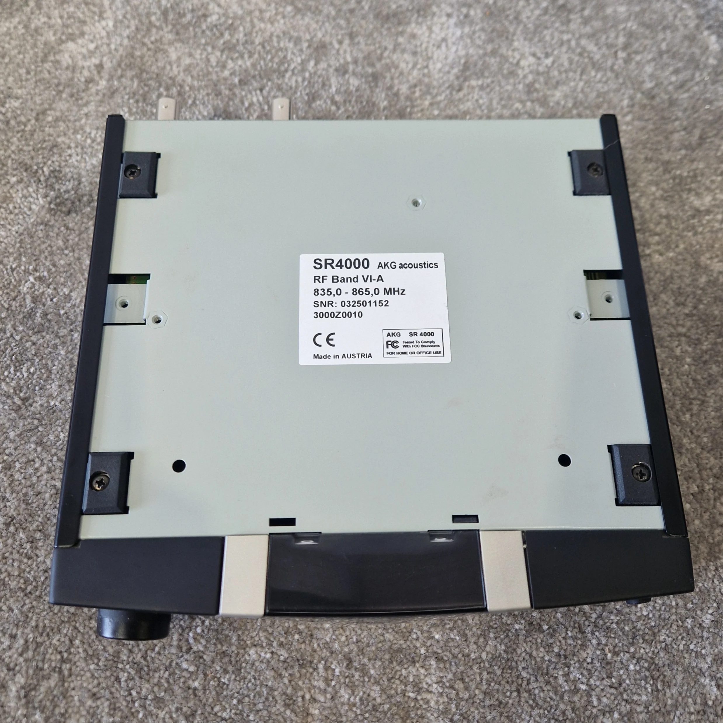AKG SR 4000 Wireless Receiver – WMS 400 Series UHF Diversity System 835-865MHz - Very Good w/ original box - Image 3