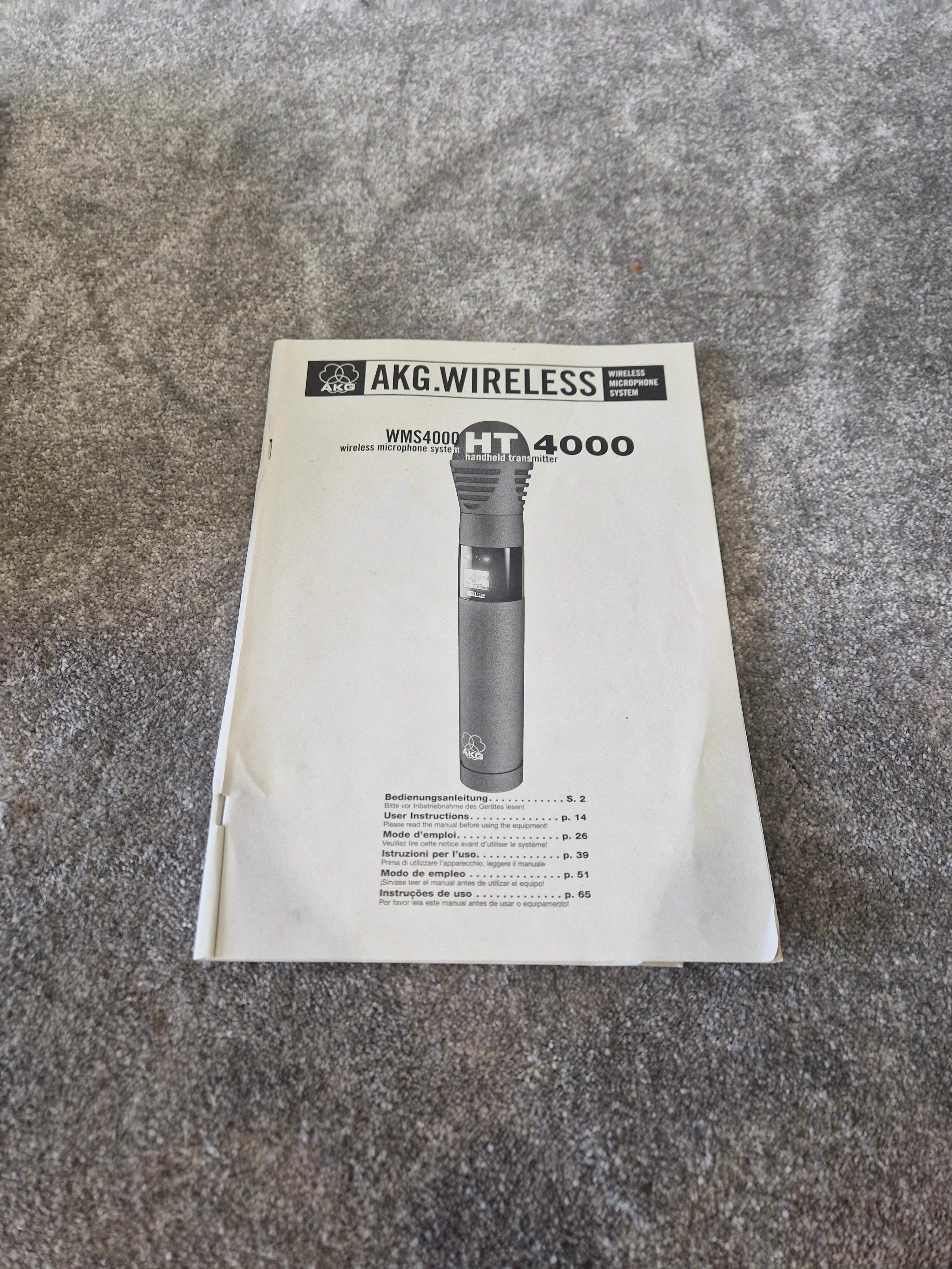 AKG SR 4000 Wireless Receiver – WMS 400 Series UHF Diversity System 835-865MHz - Very Good w/ original box - Image 7