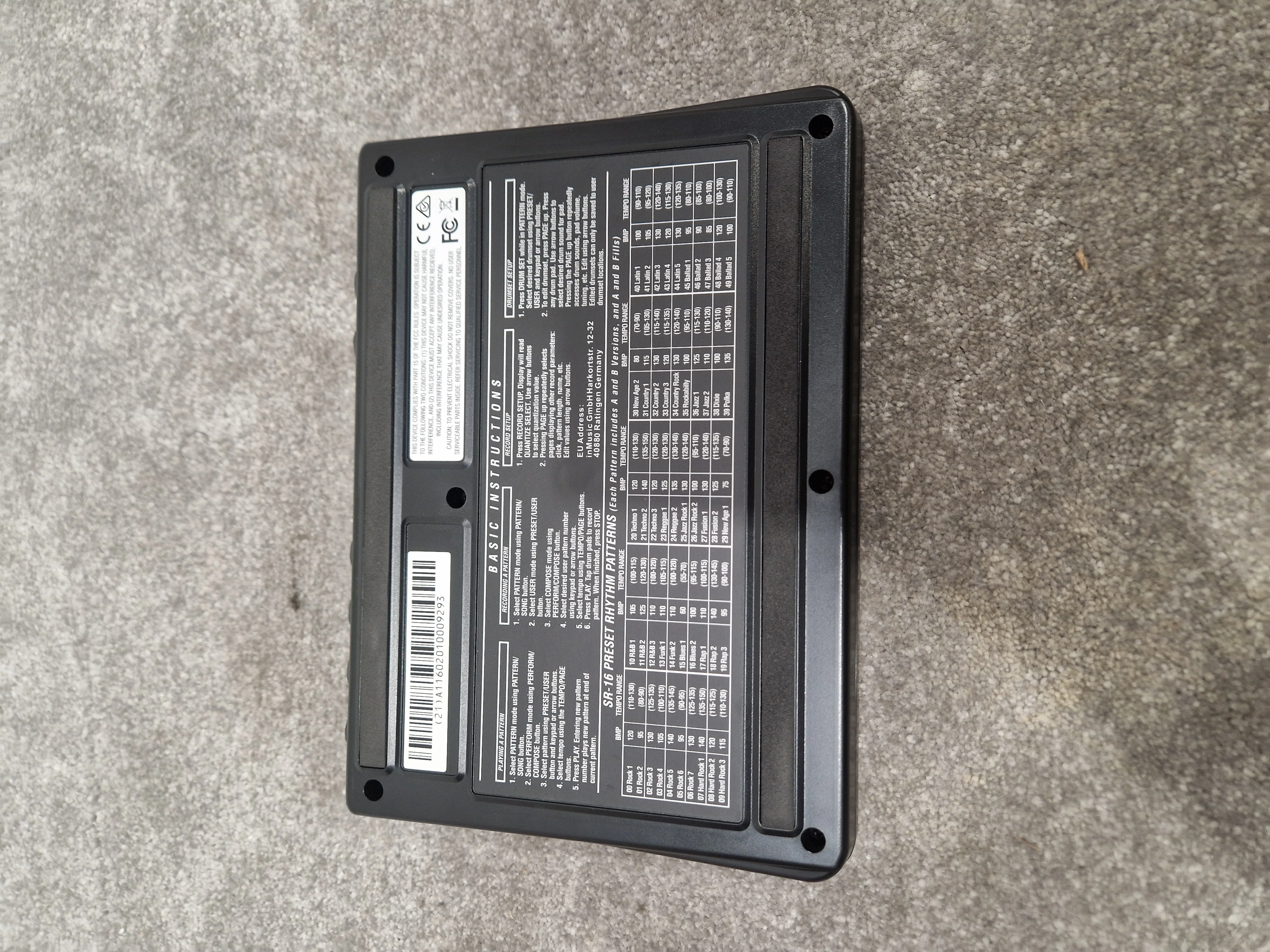 Alesis Sr-16 Drum Machine - 16-Bit, 24 Tracks - Excellent w/ Original Box & Power Supply & Manuals - Image 12