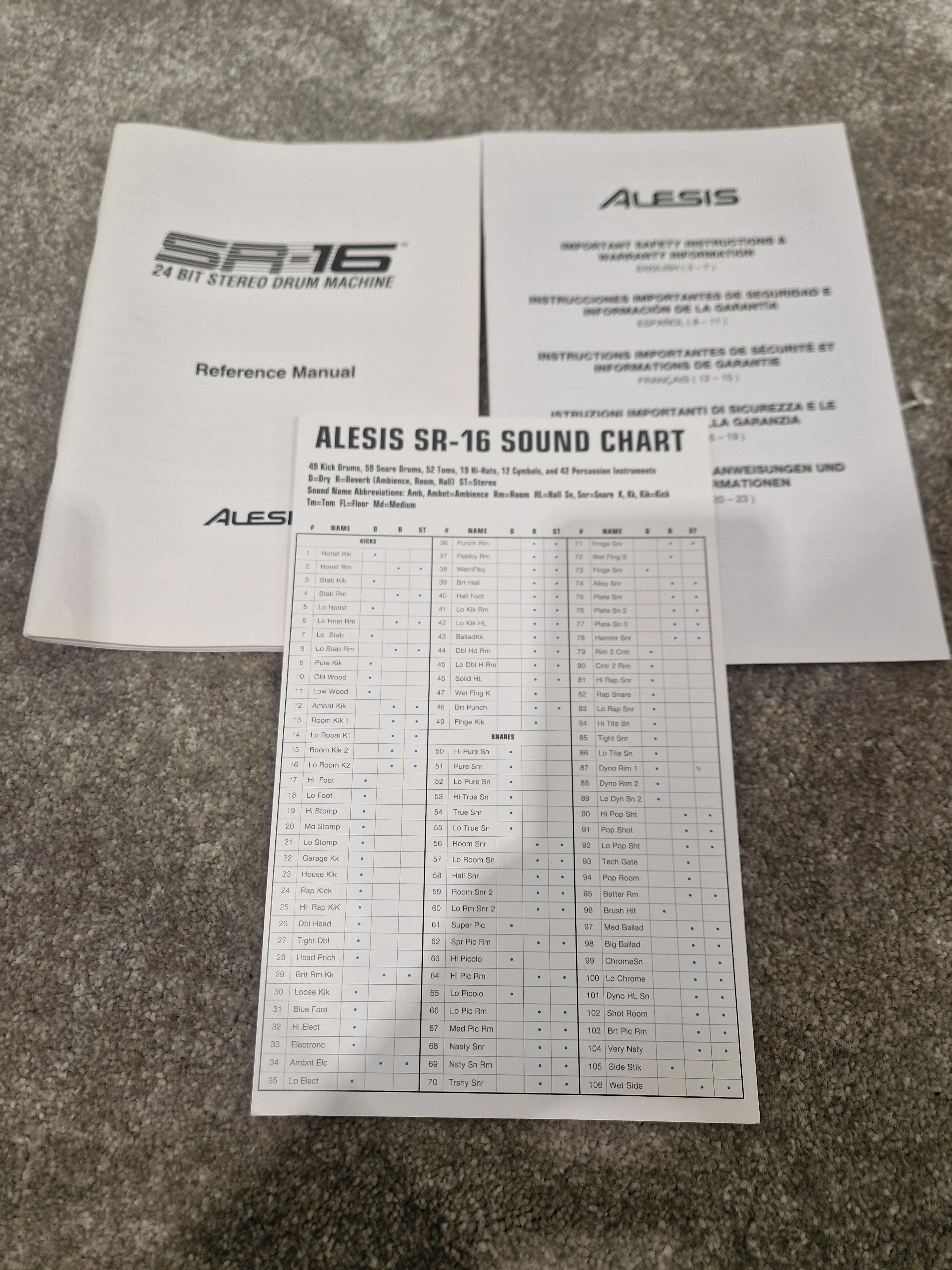 Alesis Sr-16 Drum Machine - 16-Bit, 24 Tracks - Excellent w/ Original Box & Power Supply & Manuals - Image 9