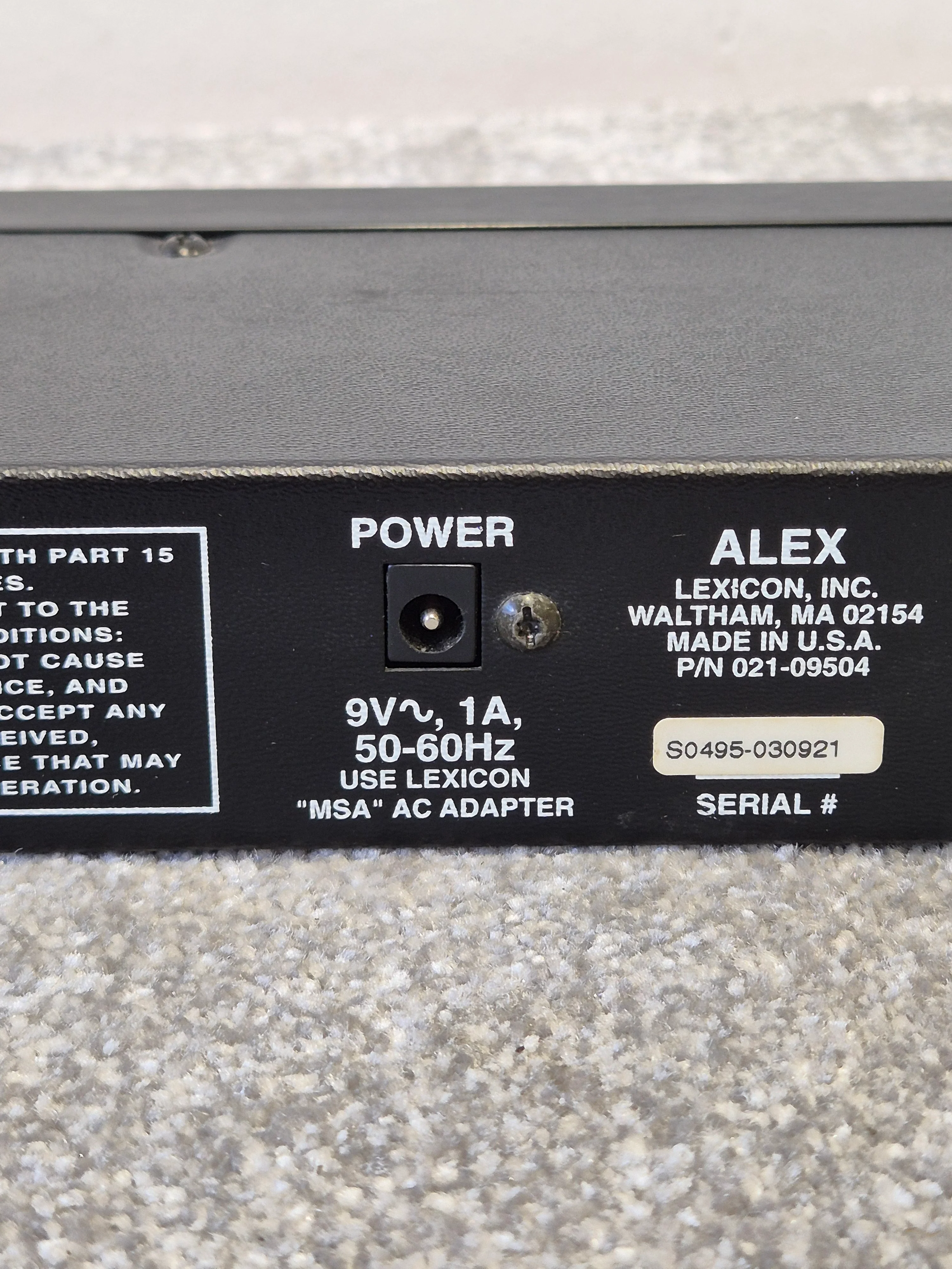 Lexicon Alex - Digital Effect Processor - Excellent w/ Original Box - Image 11