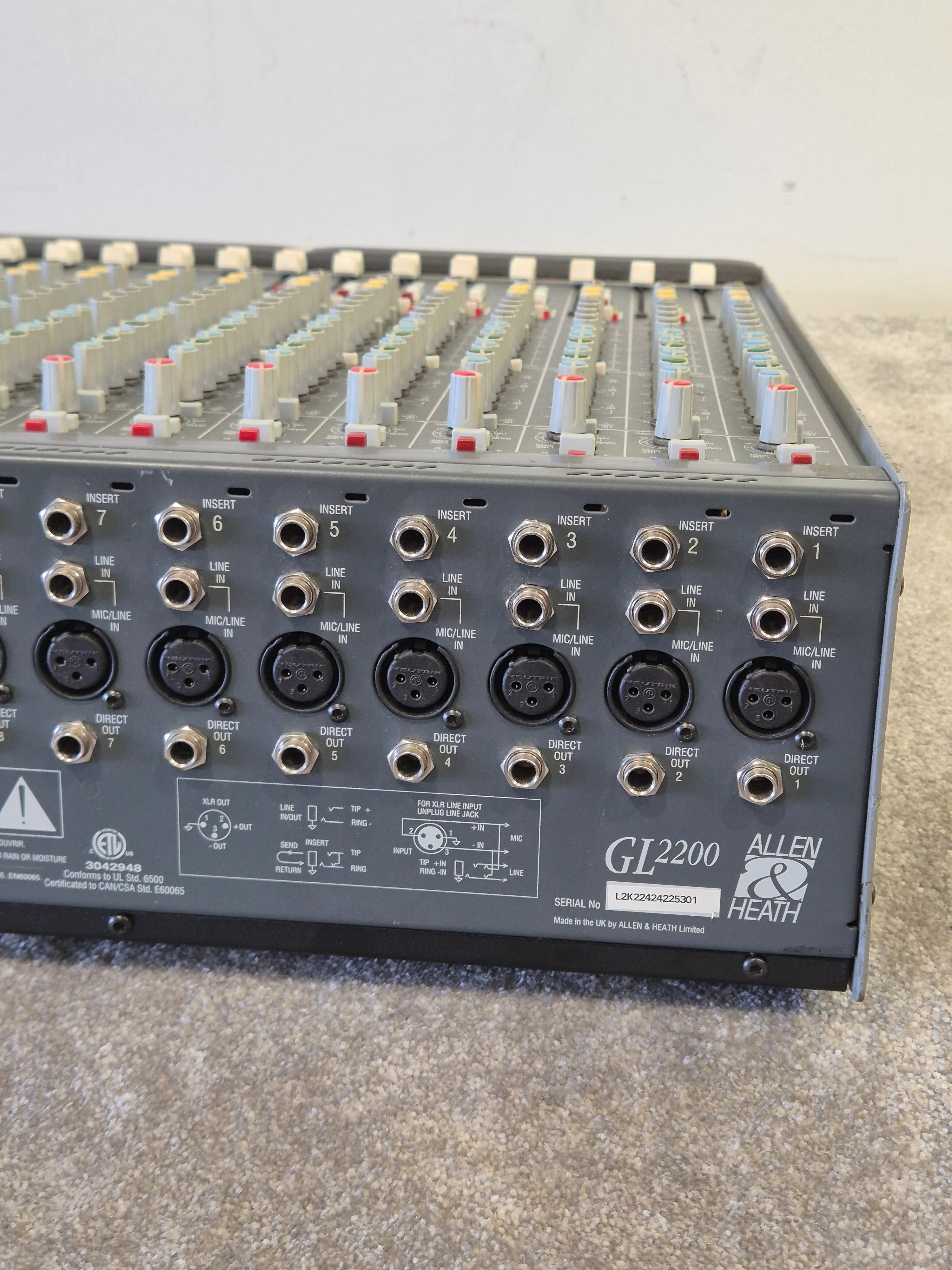 Allen & Heath GL2200 24-channel Mixing Console - 24 Channels, High-Quality Sound - Excellent w/ Lamp - Image 16