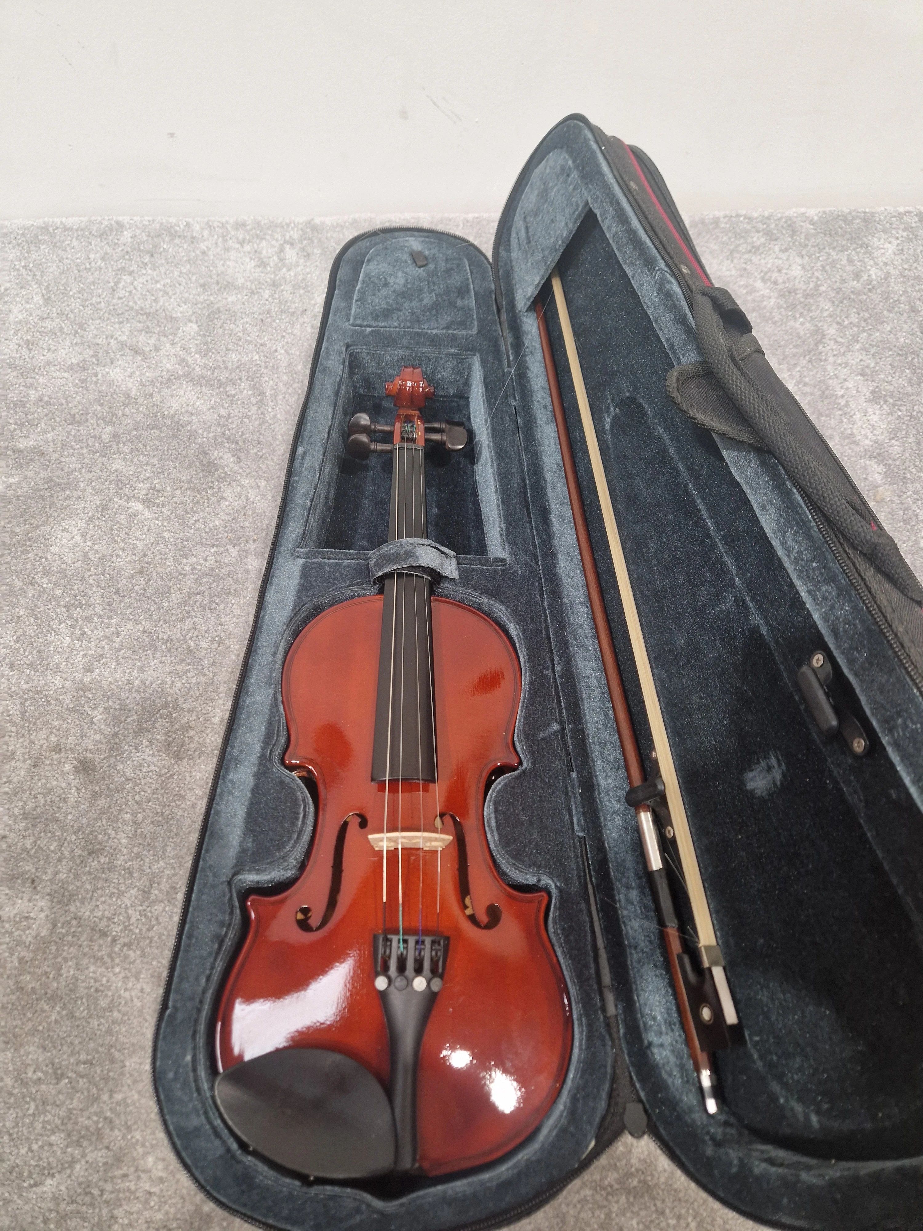 Allieri VL112 1/2 Size Violin – Student Instrument w/ Hard Case - Very Good - Image 2