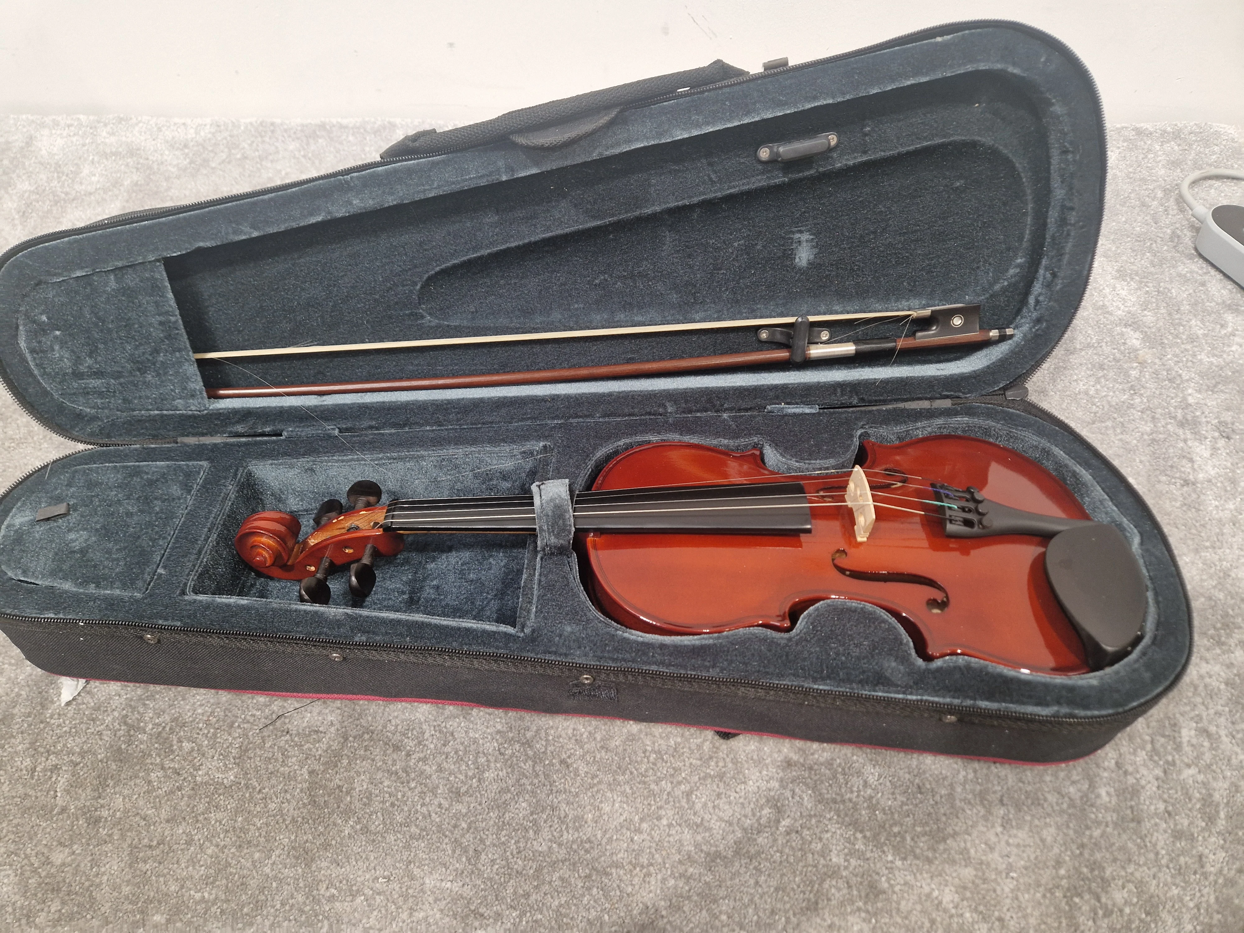Allieri VL112 1/2 Size Violin – Student Instrument w/ Hard Case - Very Good - Image 3