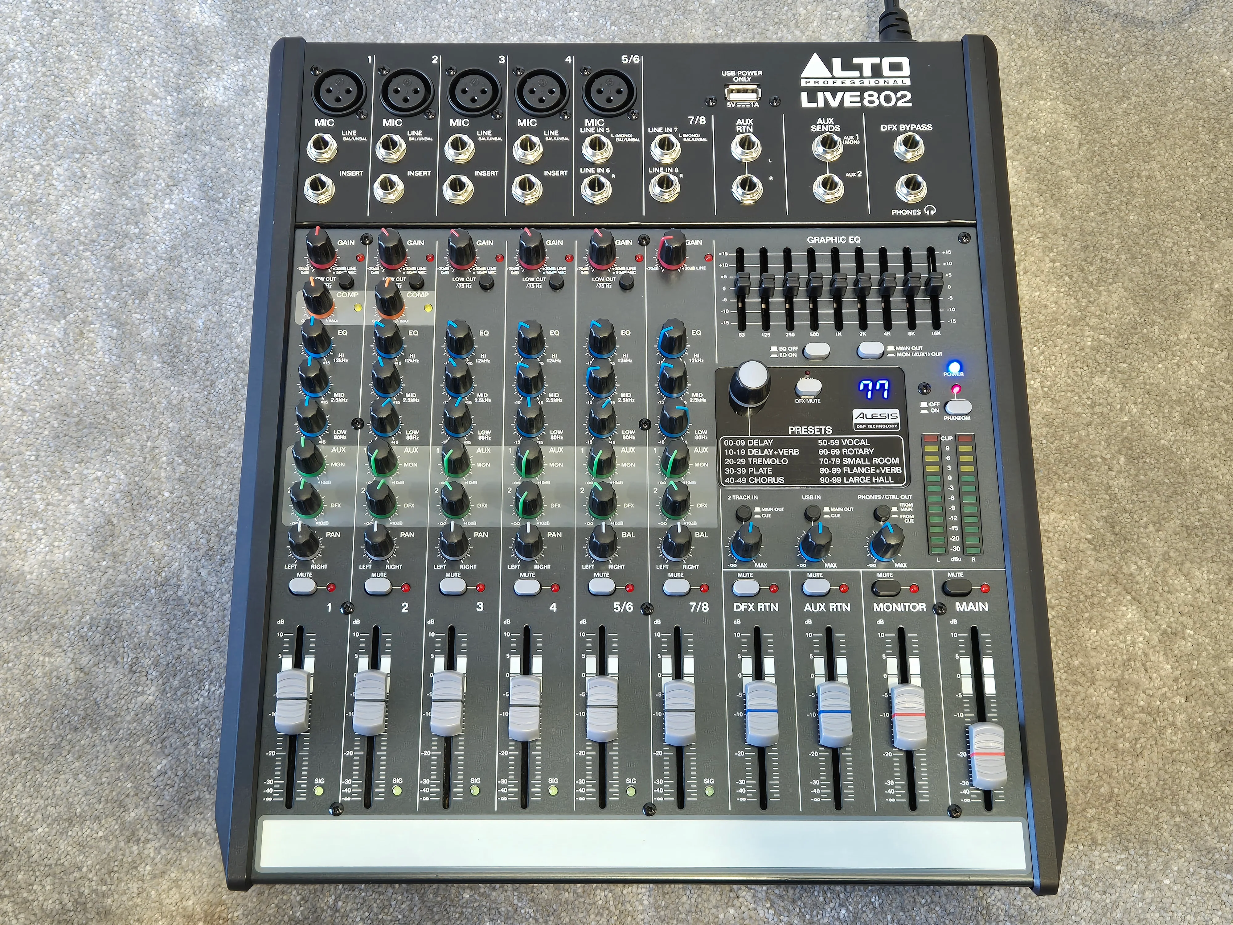 Alto Live 802 - 8-channel, 2-bus Mixer w/ Original Box - Image 2