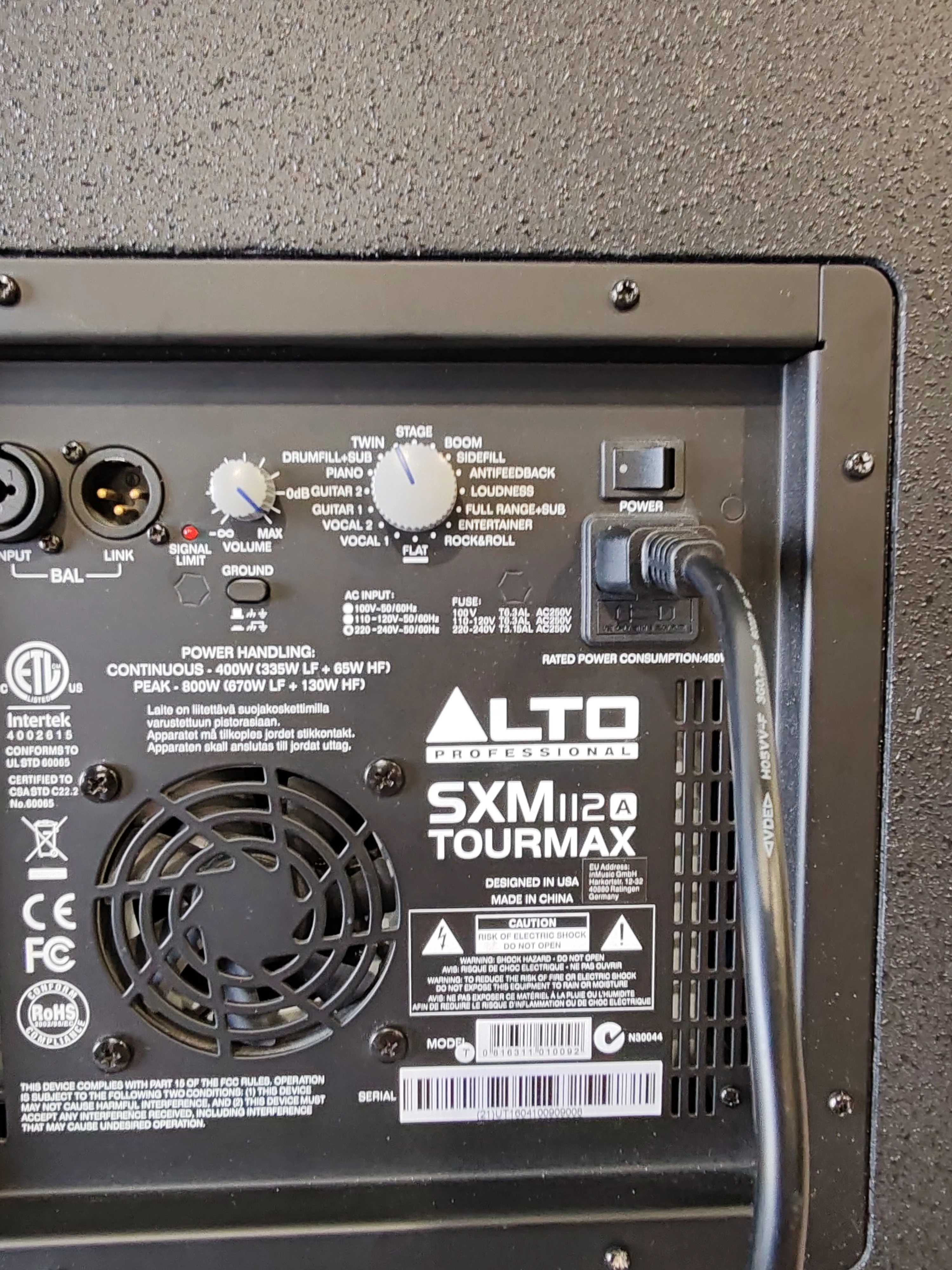 Alto Professional SXM112A TOURMAX Stage Monitor – 12" Coax Driver & Class D Amp – Very Good - Image 5