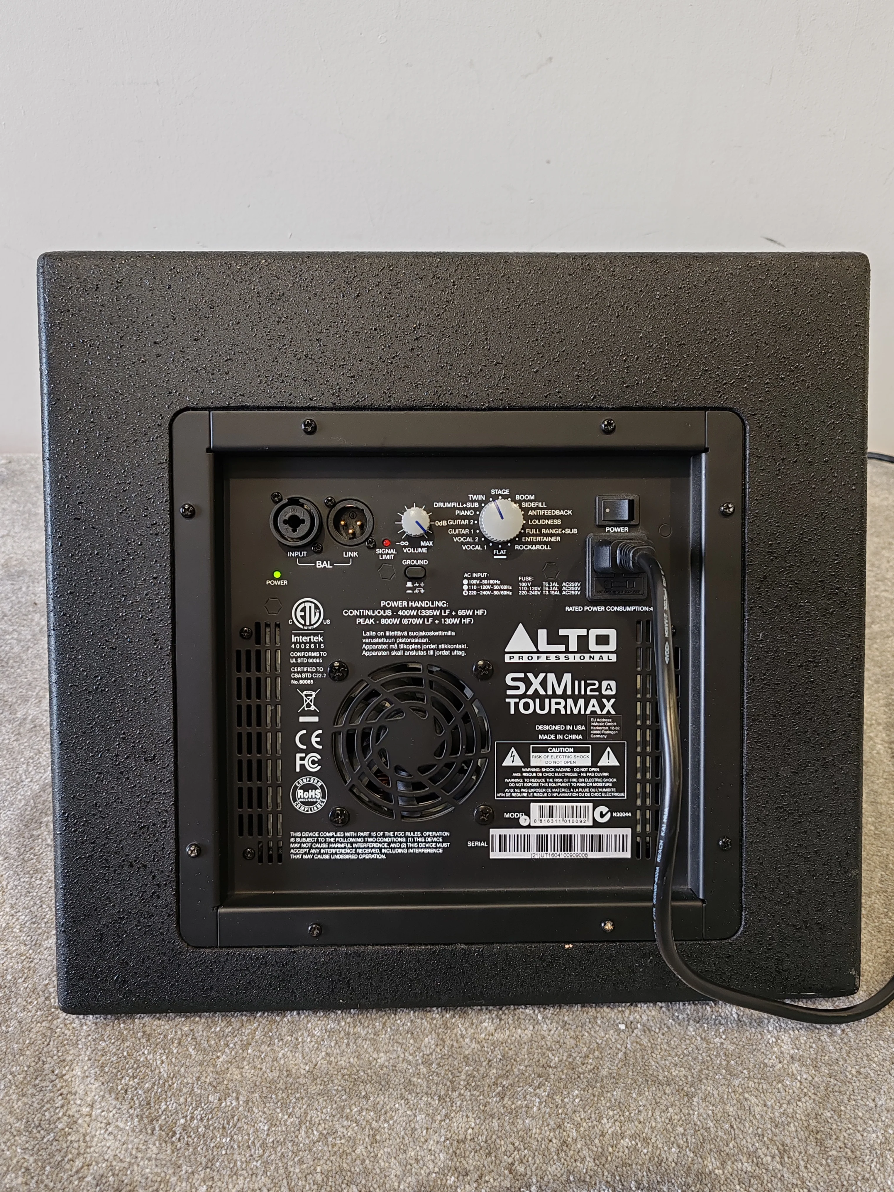 Alto Professional SXM112A TOURMAX Stage Monitor – 12" Coax Driver & Class D Amp – Very Good - Image 8