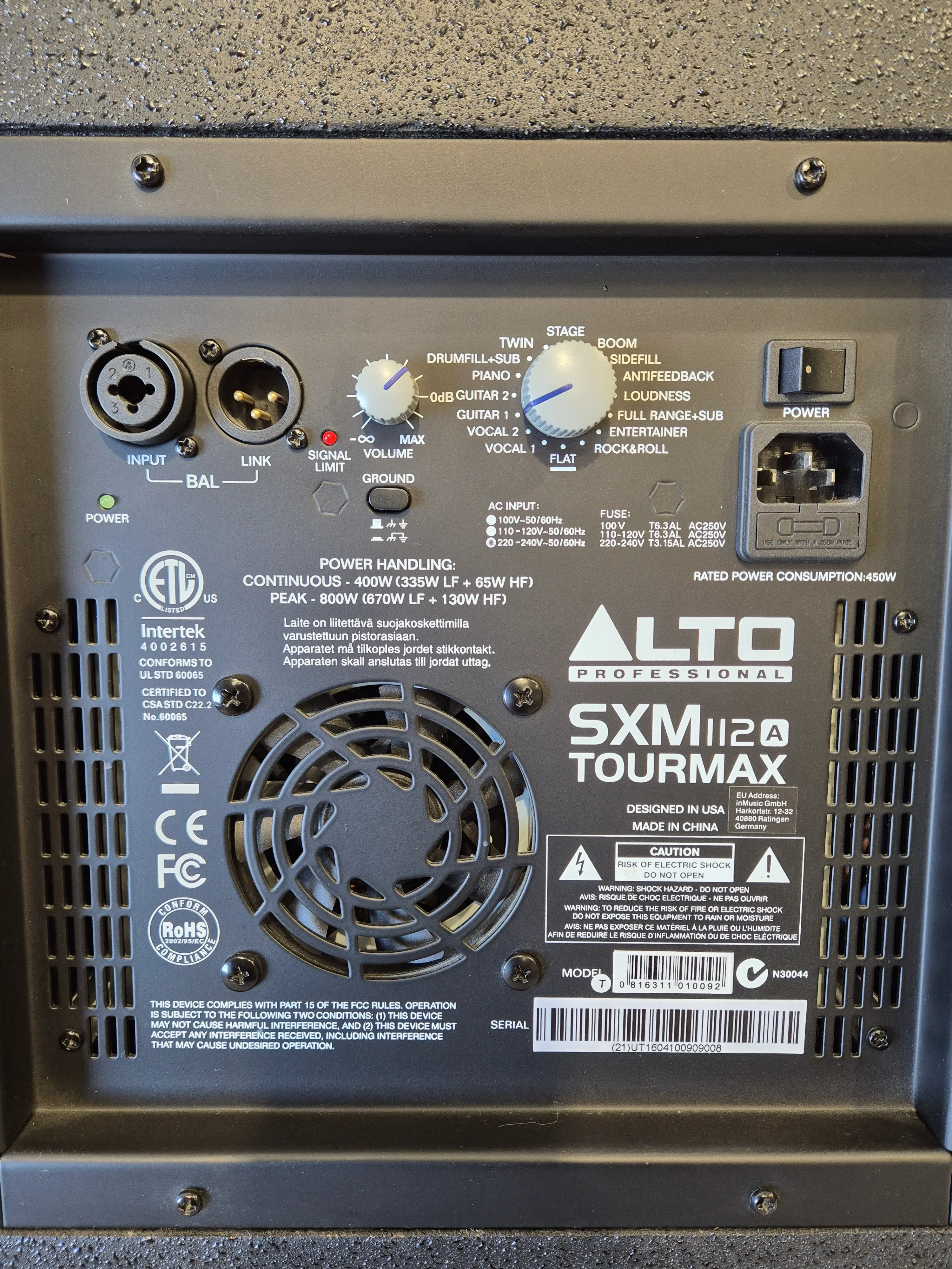 Alto Tourmax SXM112A - Active 800 watt, 2-way Stage Monitor - Image 5