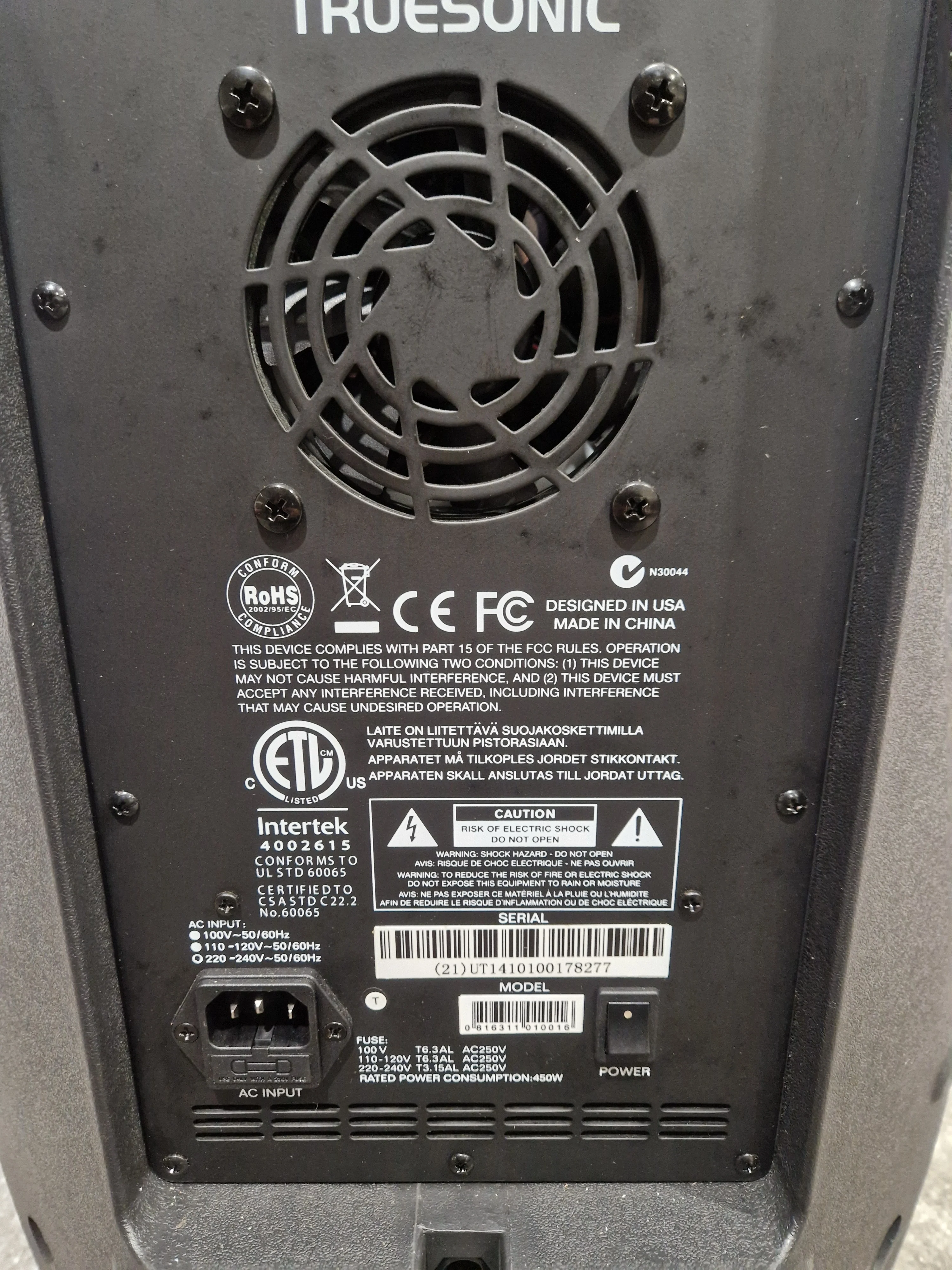Alto TS112A Truesonic Black Speaker - 800W Active - Excellent w/ Power Cable & Soft Case - Image 10