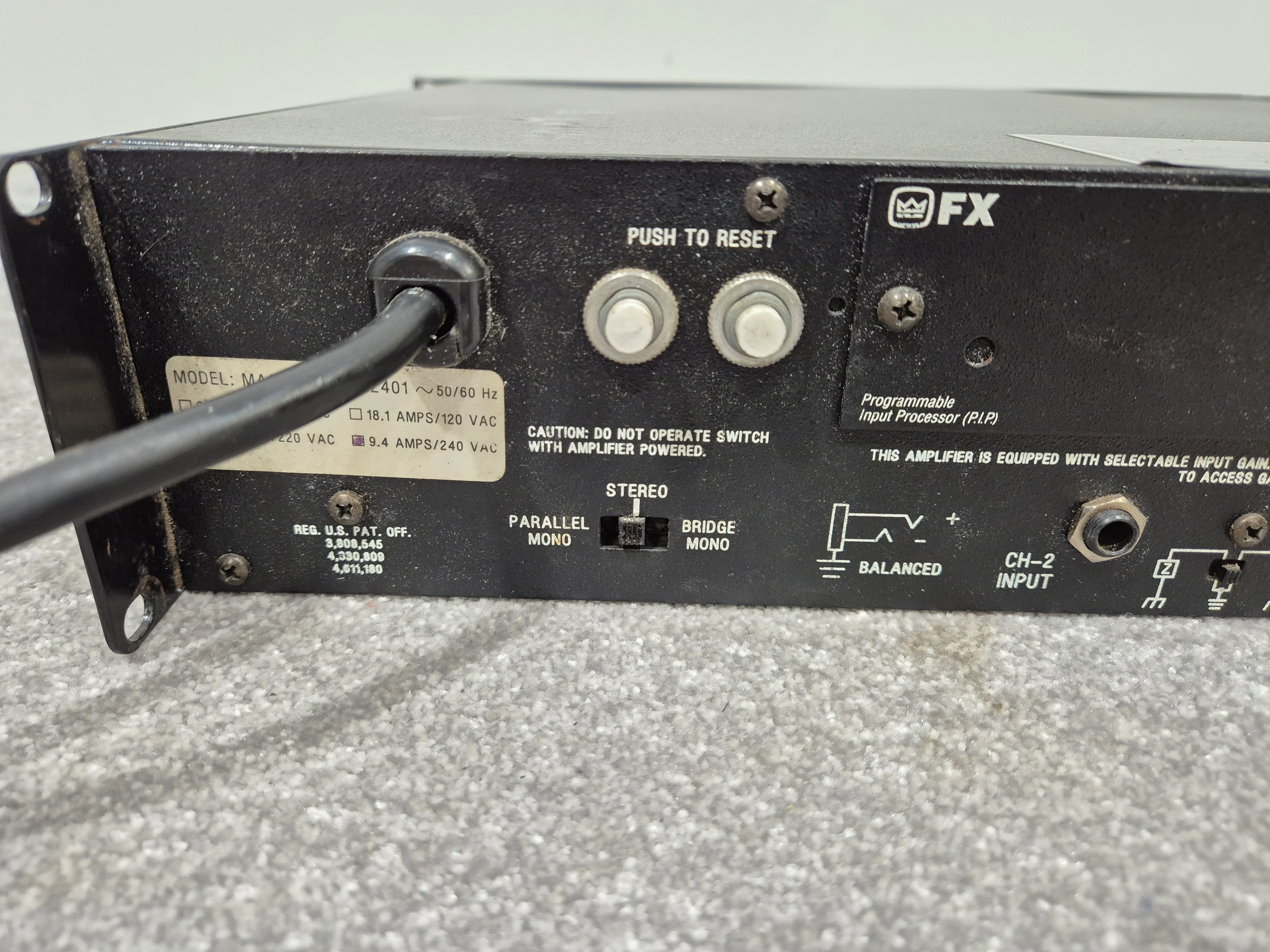 Amcron Macro-Tech 2401 - Dual-Channel Power Amplifier w/ Manual - Image 10