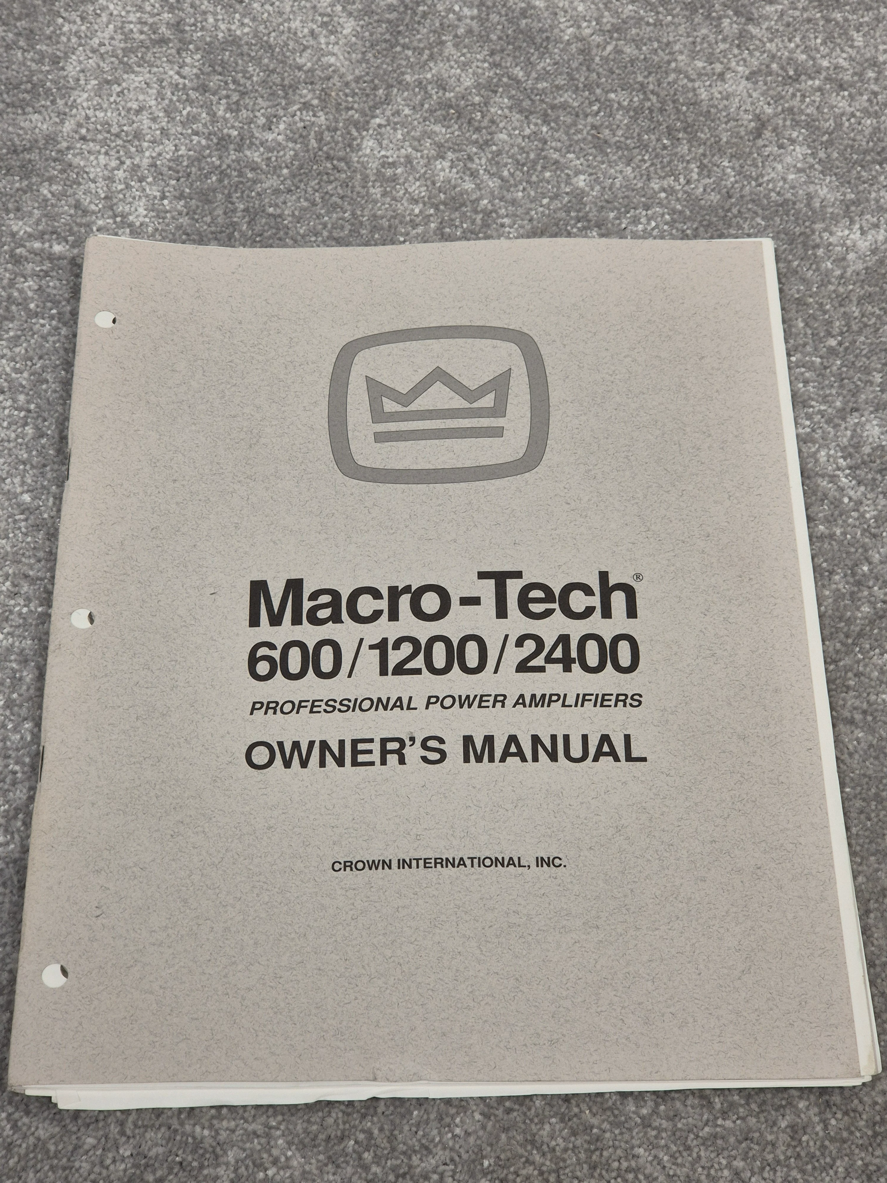 Amcron Macro-Tech 2401 - Dual-Channel Power Amplifier w/ Manual - Image 13