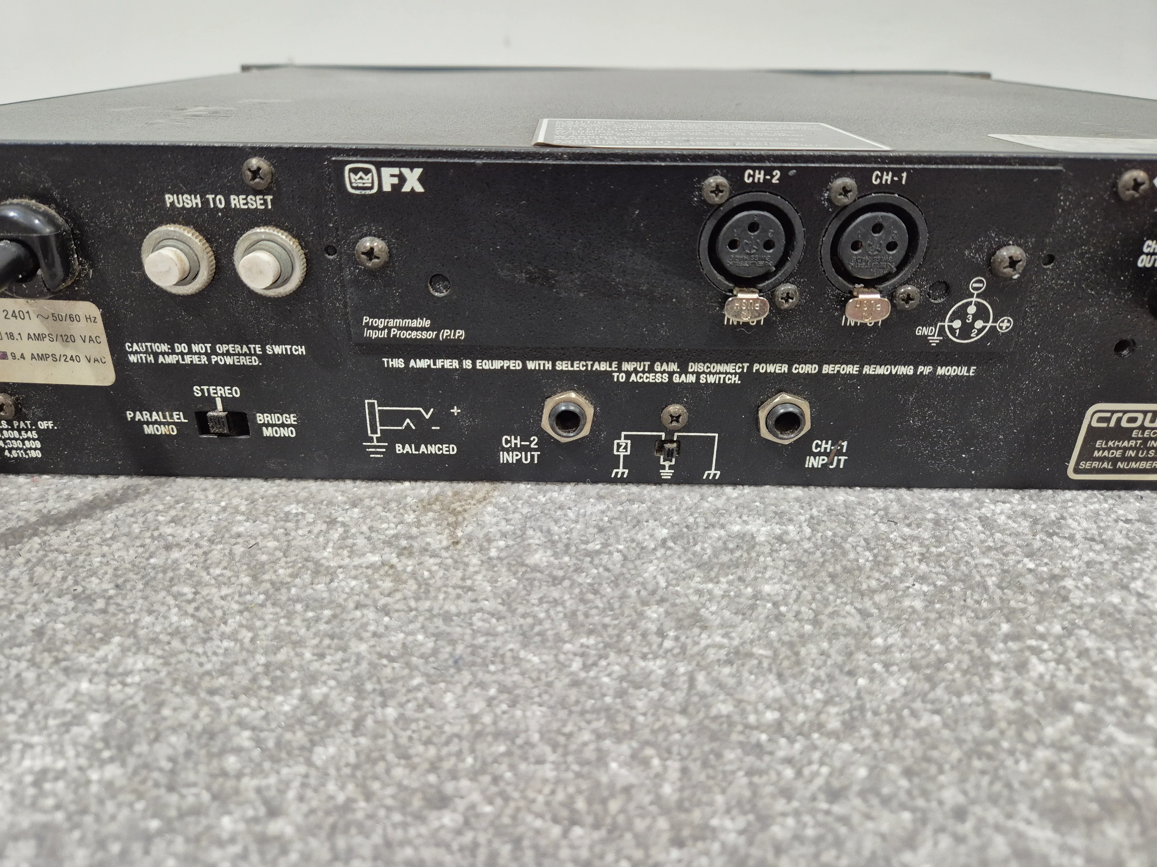 Amcron Macro-Tech 2401 - Dual-Channel Power Amplifier w/ Manual - Image 9