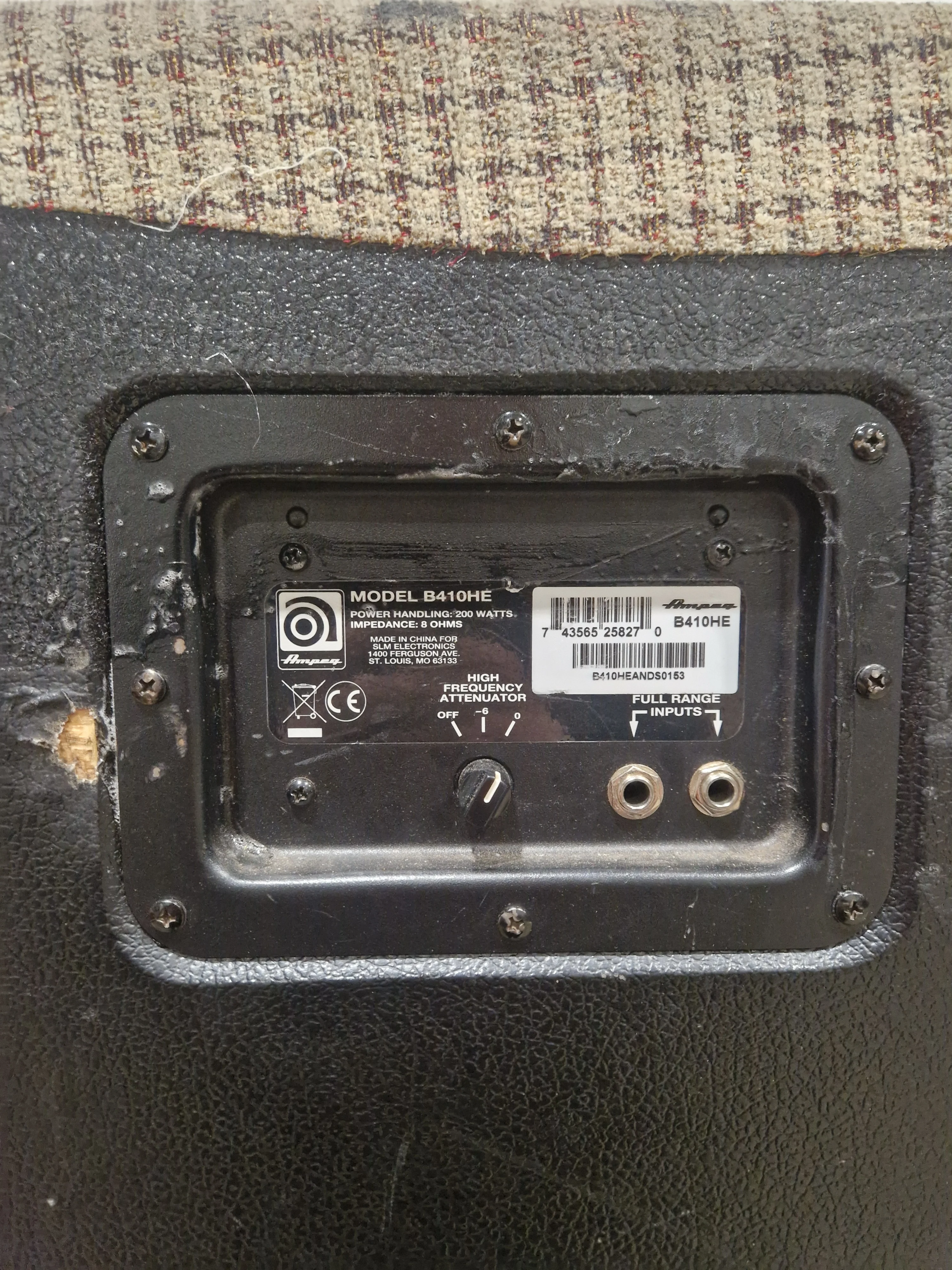 Ampeg B410HE - Modified With Fabric Layer Round Sides - Bass Cabinet - Good - Image 7