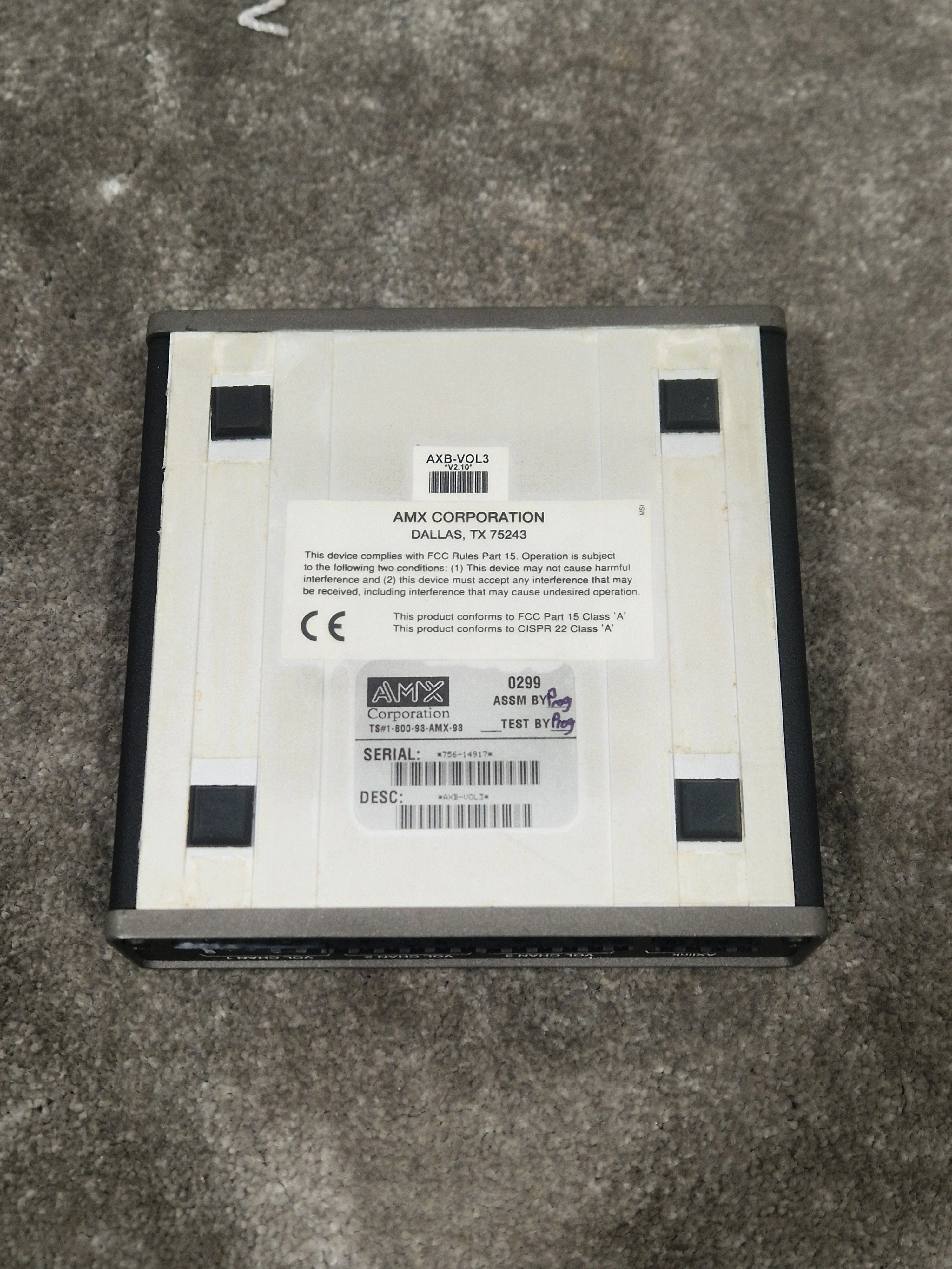 AMX AXB-VOL3 - 3-Channel Volume Control, Euroblock Connectors - Very Good - Image 7