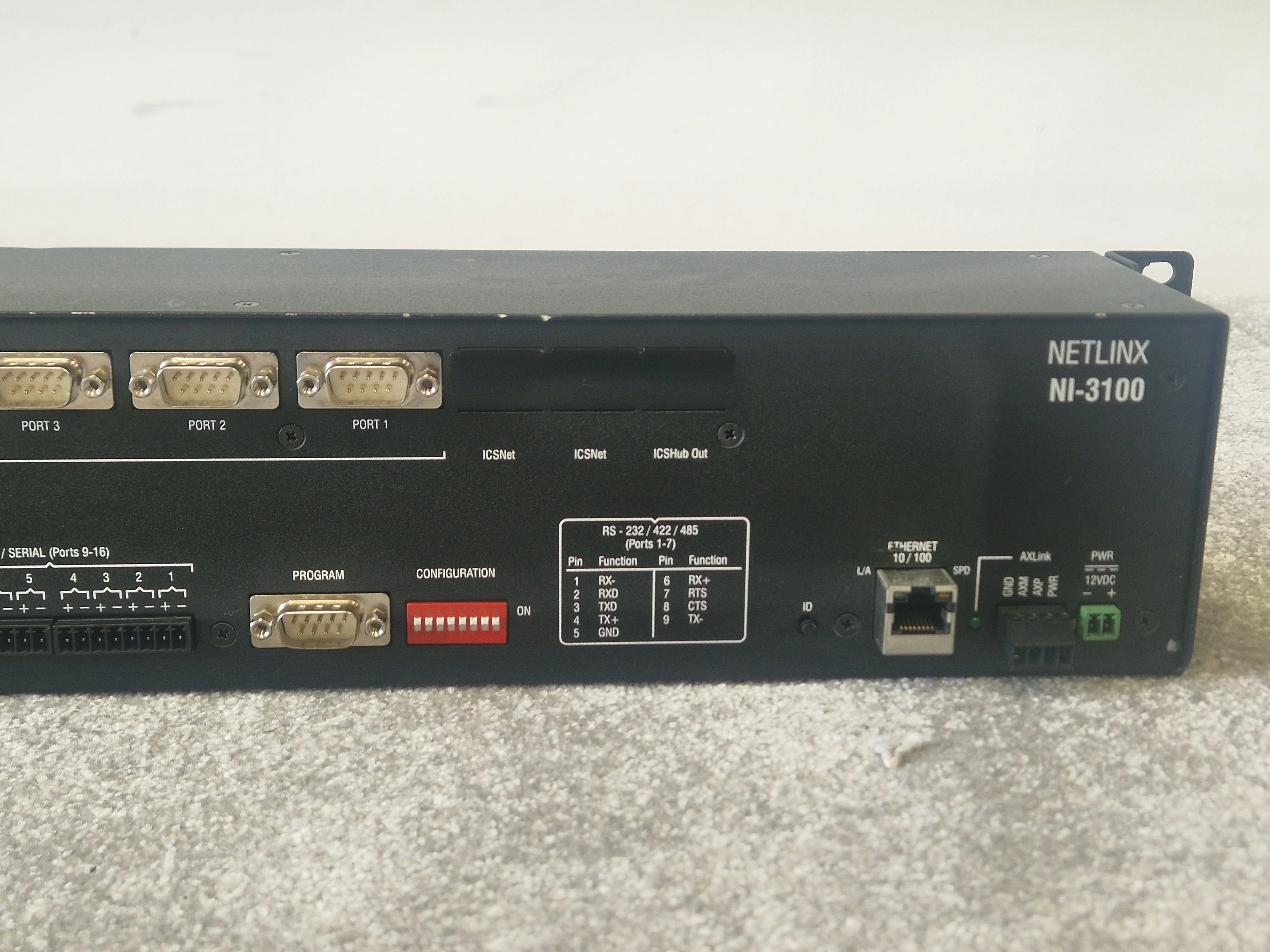 AMX NI-3100 NetLinx Integrated Controller – RS-232/IR/Relay I/O, Ethernet, Rackmount - Good - Image 4